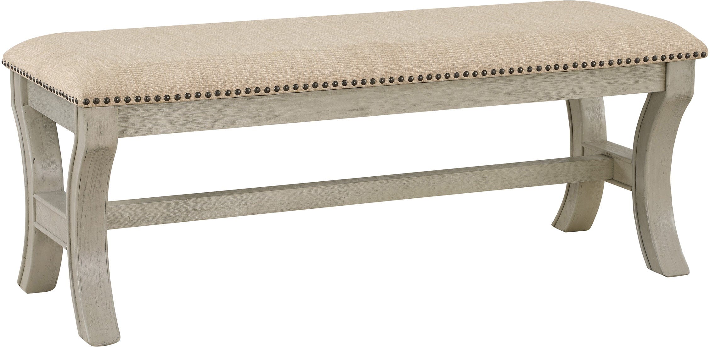 Office Star Monaco 48-Inch Bench with Cushion - Modern Office & Home Seating Solution for Waiting Areas, Entryways, and Lounges