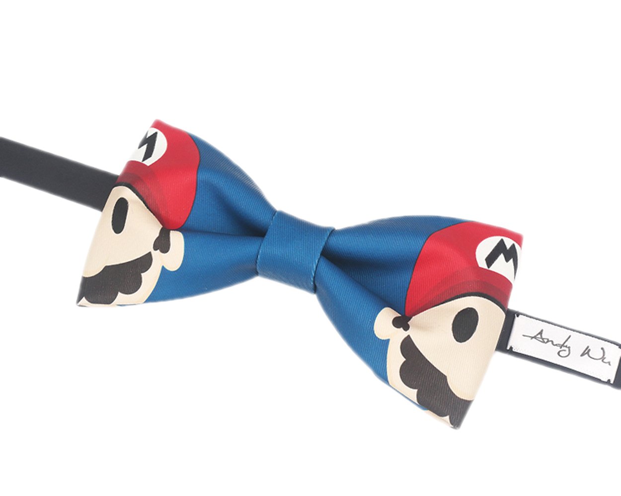 Handmade Mario-Themed Printed Bow Tie for Men - Perfect for Cosplay, Weddings & Special Occasions