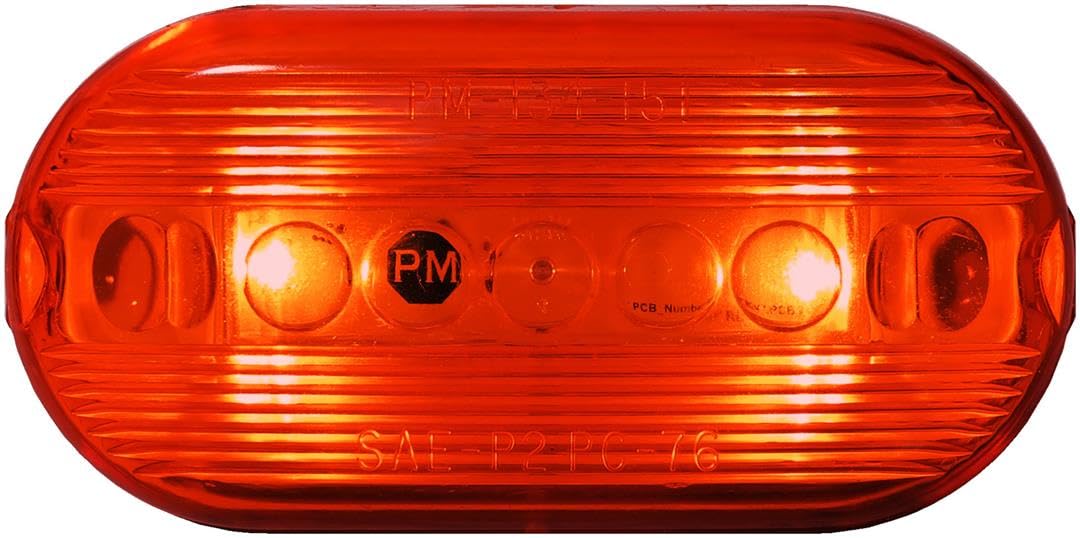 Peterson Mfg V35R-BT2 LED Marker Light - Clearance Light for Trucks & Trailers | Durable Oblong Design for Enhanced Road Safety & Visibility