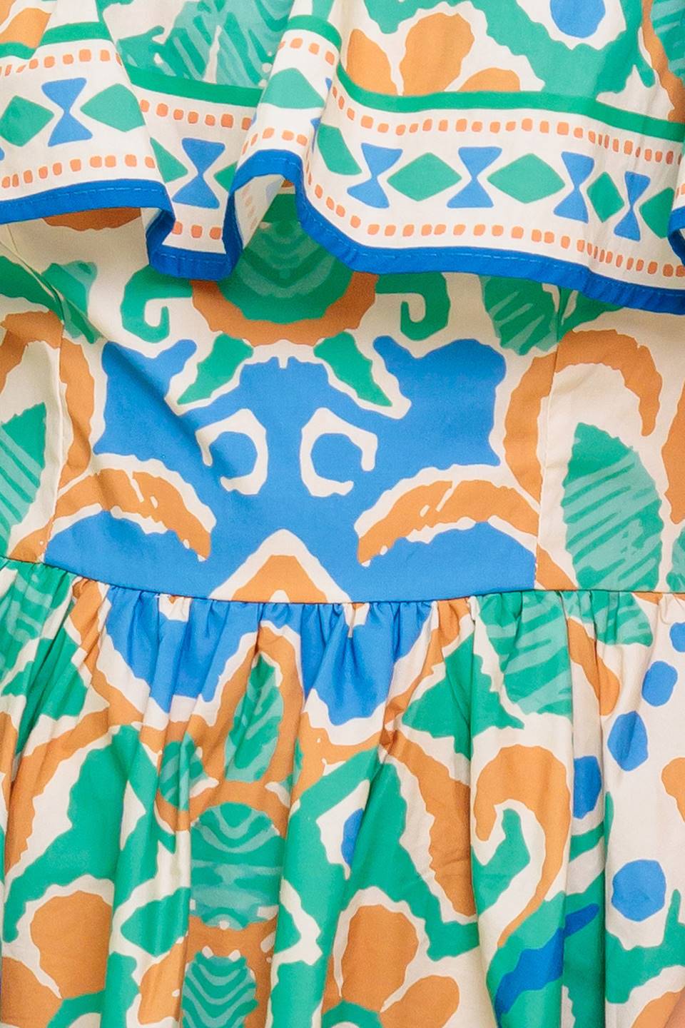 Cambria Mini Dress in Sage & Blue - Women's Casual Summer Dress for Beach, Party & Date Night