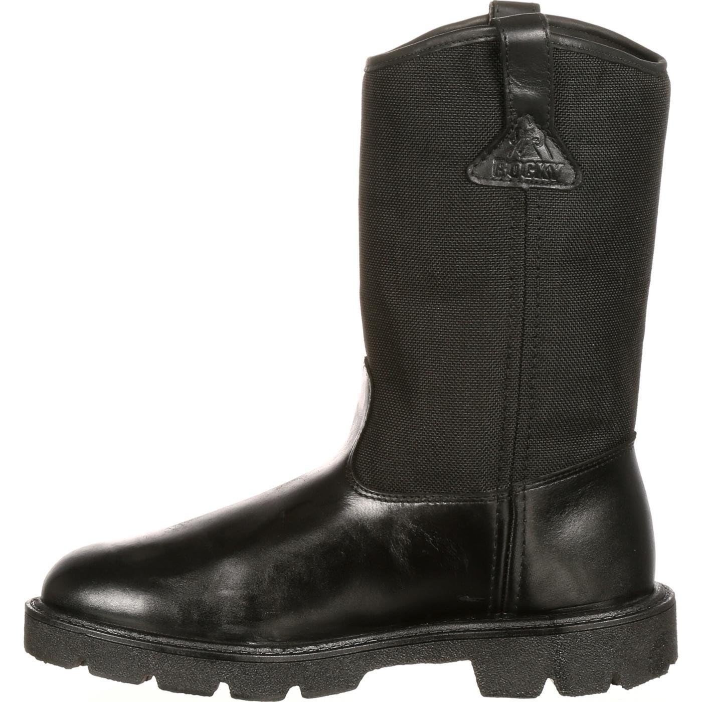 ROCKY Warden Pull-On Wellington Boots for Public Service & Outdoor Work