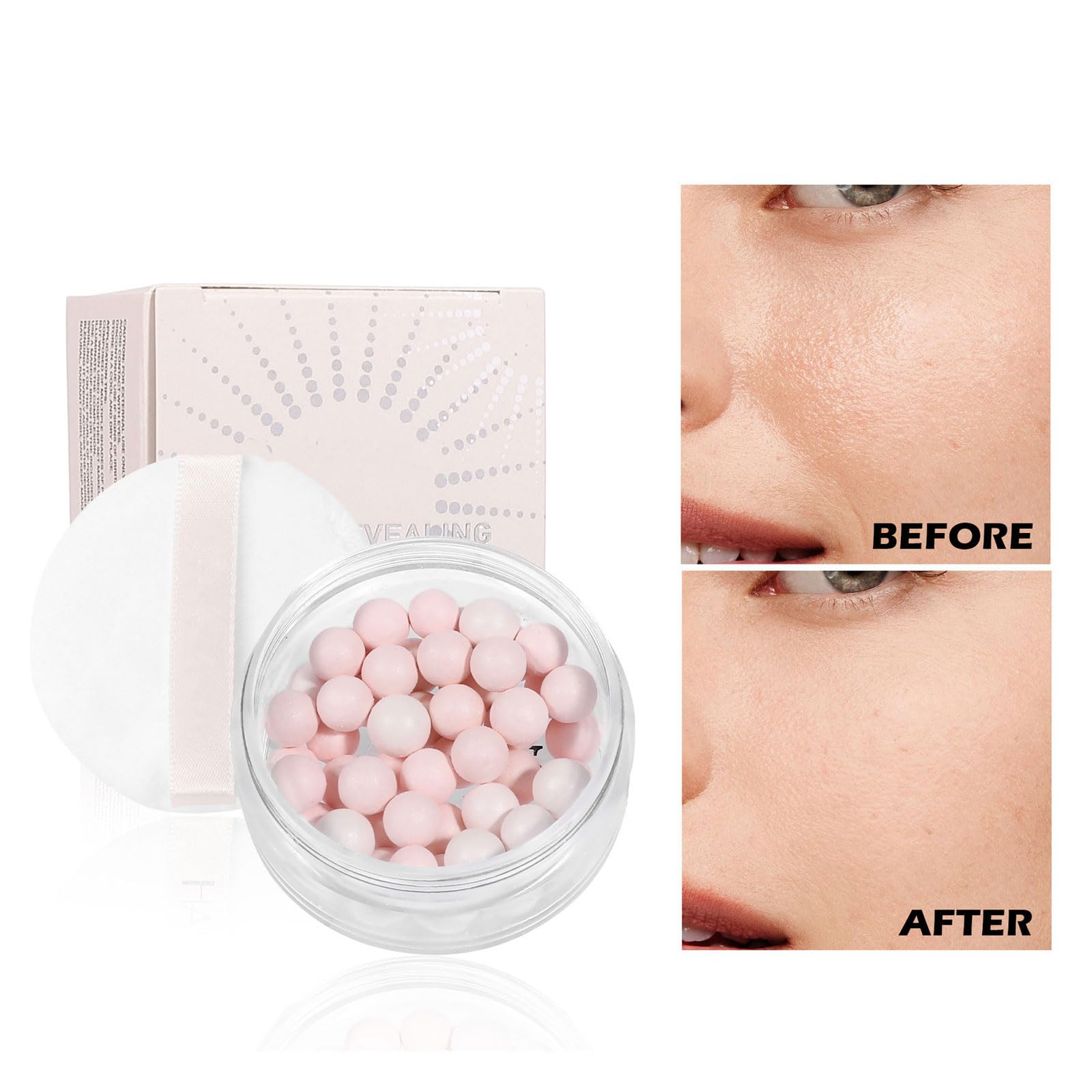 5 Colors Pearls Setting Powder - Loose Finishing Powder for Makeup, Multi-Tone Roller, Oil Control & Pore Minimizing | Perfect for Daily Wear, Photo Shoots & Special Occasions