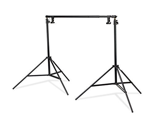 Kupo KS201111 Black Background Paper Stand Set - Professional Photography Backdrop Holder for Studio, Portrait, and Video Shooting