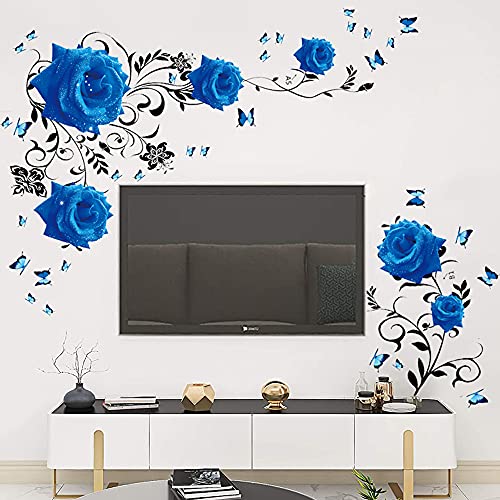 Blue Rose Wall Sticker