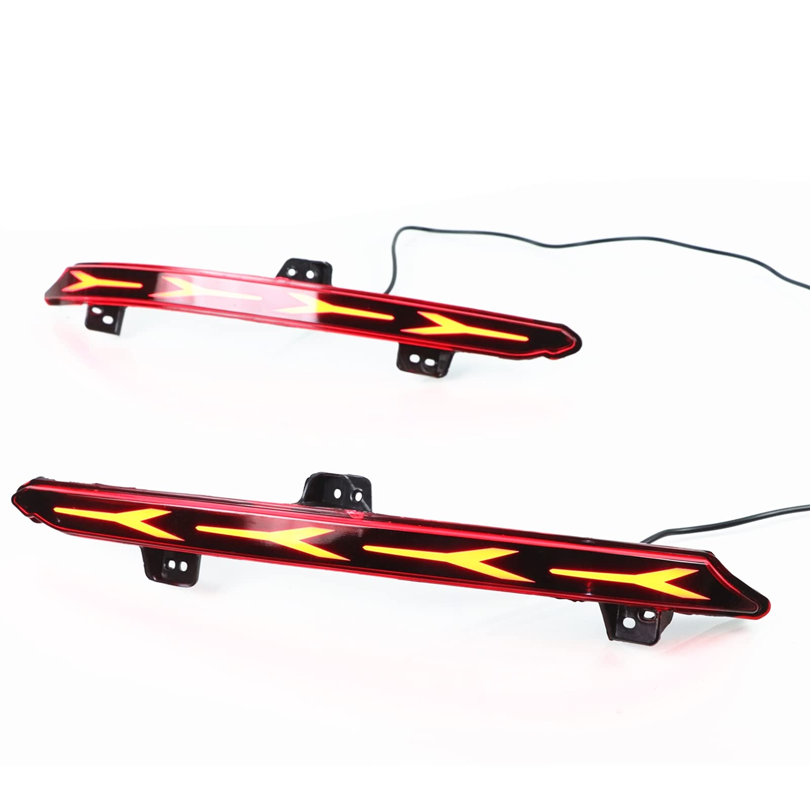 LED Rear Bumper Reflector Tail Lights with Sequential Turn Signal & Brake Lights - Smoke Lens Compatible with Honda Accord 10th Gen 2018-2022 - Upgrade Your Car's Style & Safety for Night Driving & Foggy Conditions