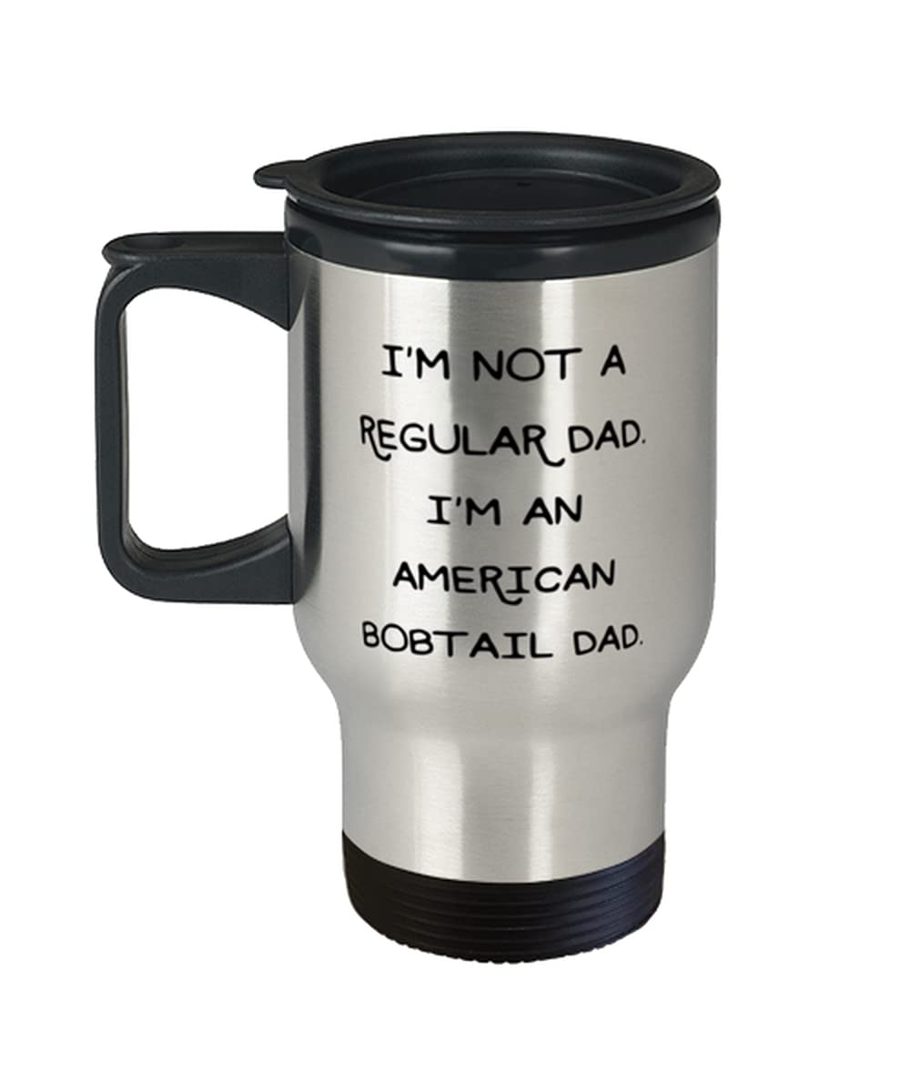 American Bobtail Cat Travel Mug - Funny 'I'm Not a' Design, Perfect Gift for Cat Dads & Friends - Insulated Travel Bottle for Coffee & Tea - Great for Office, Commuting & Road Trips
