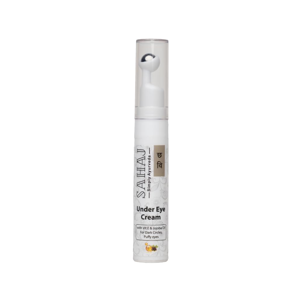 SAHAJ Chhavi Ayurvedic Under Eye Cream for Dark Circles & Puffiness - Natural Eye Treatment for Women | Reduce Wrinkles & Brighten Skin | Perfect for Nighttime Skincare Routine & Daily Use