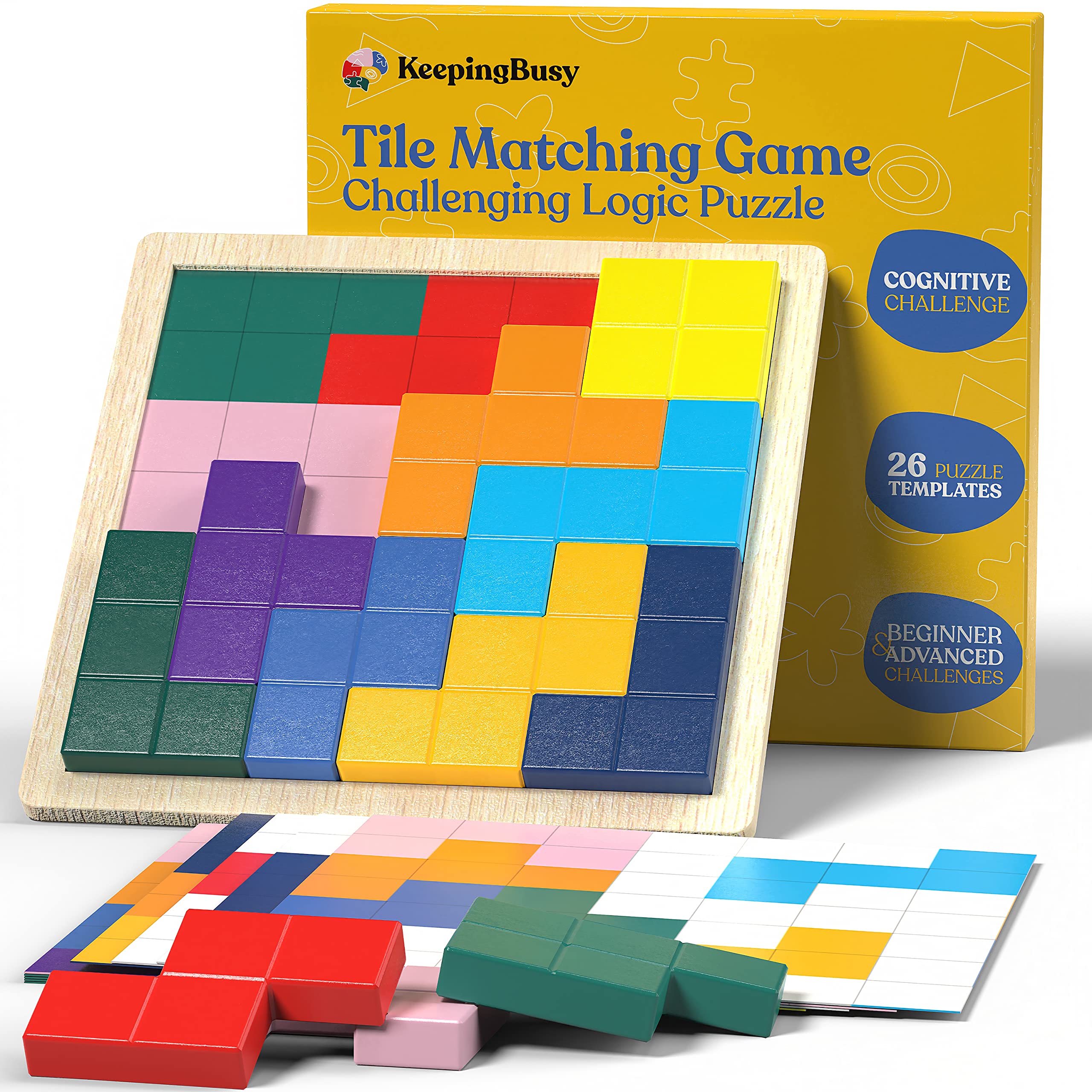 Dementia Matching Tiles Game for Seniors - Memory & Brain Stimulation Activities for Elderly Adults with Alzheimer's | Fun Cognitive Puzzles for Nursing Homes & Home Care