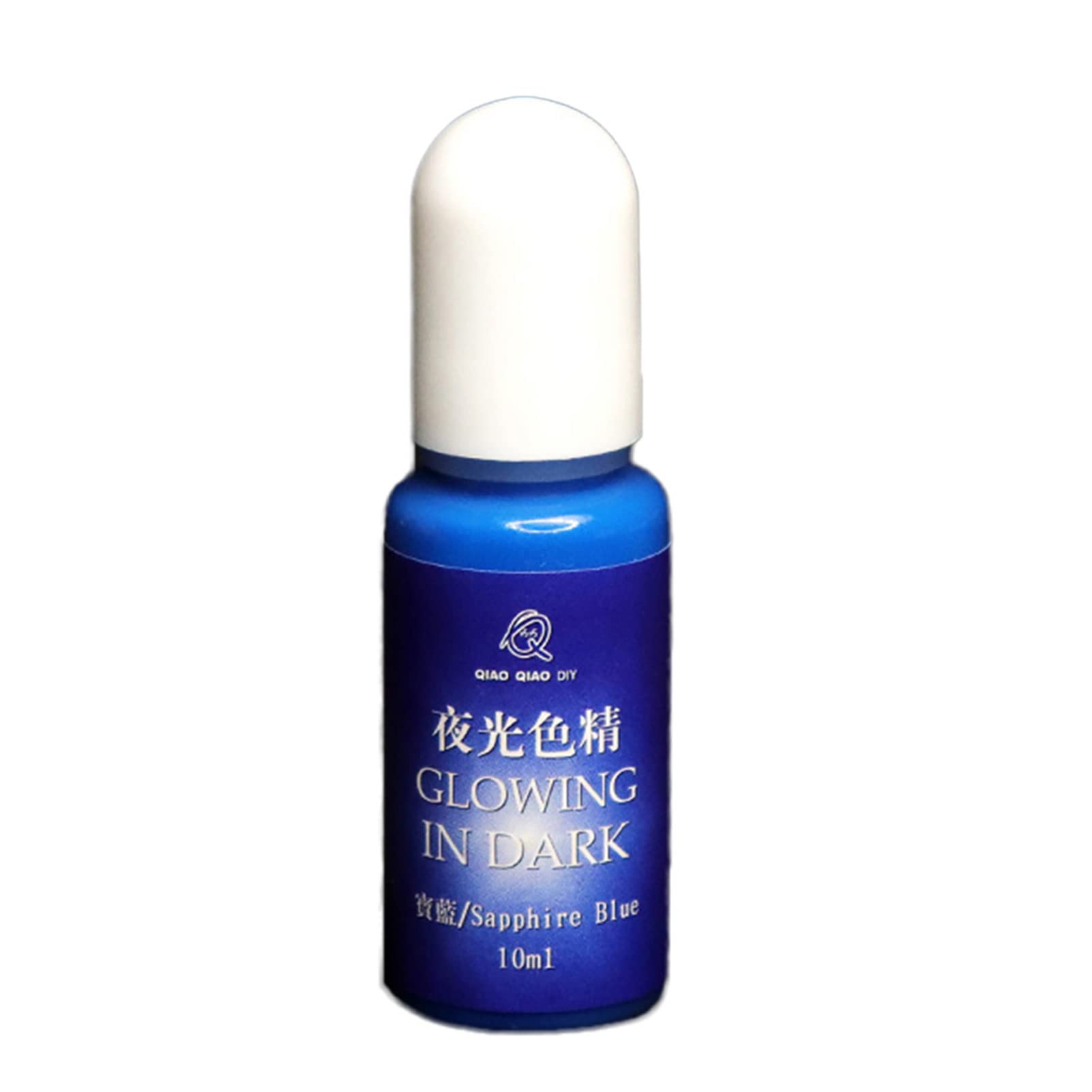 10ml High Concentration Epoxy Resin Color Pigment Dye - Glow in The Dark UV Reactive Luminous Liquid (Sapphire Blue) for DIY Crafts, Jewelry Making, and Resin Art Projects