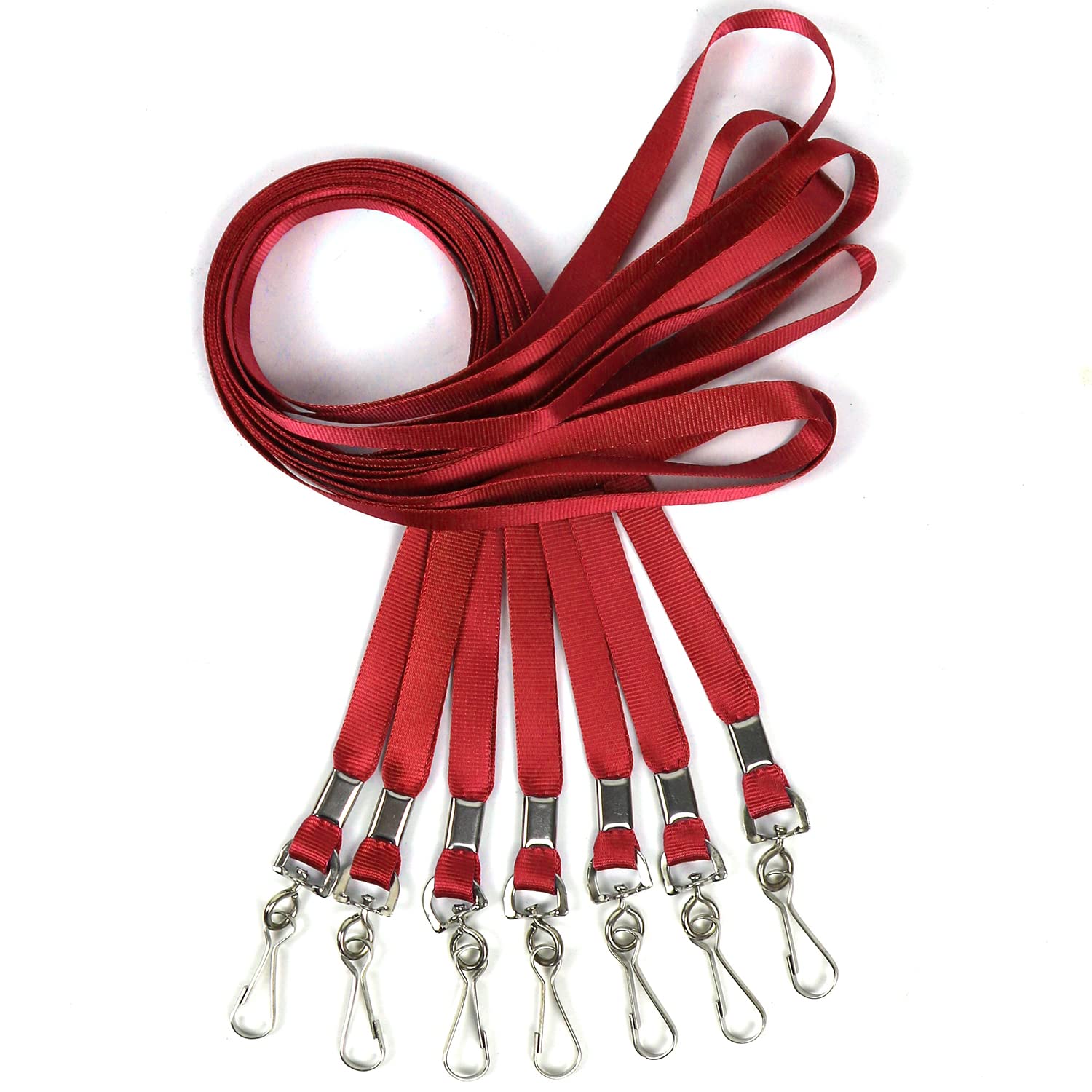 50-Pack Flat Lanyards with Swivel Hooks for ID Badges & Cruise Cards - Office & Travel Use