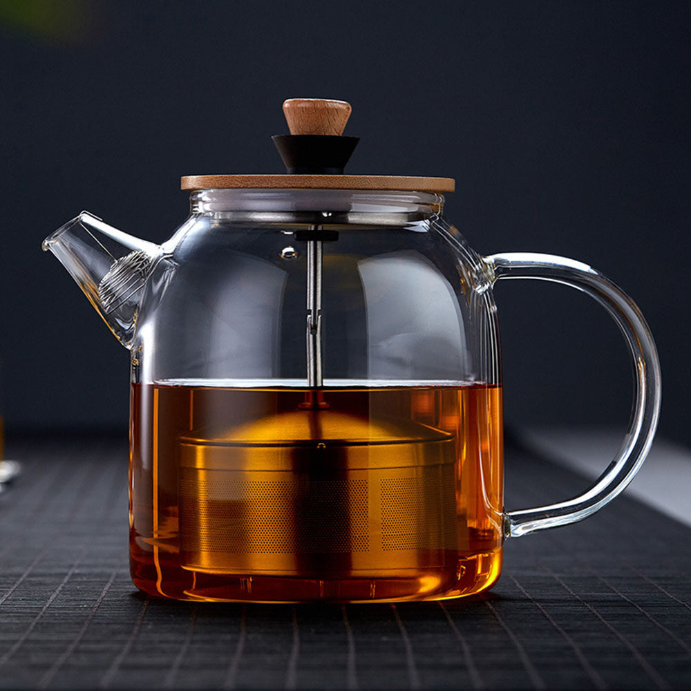 Premium Glass Teapot with Removable Stainless Steel Infuser - Perfect for Loose Leaf Tea, Herbal Tea & Iced Tea Brewing - Ideal for Home, Office & Gift Giving