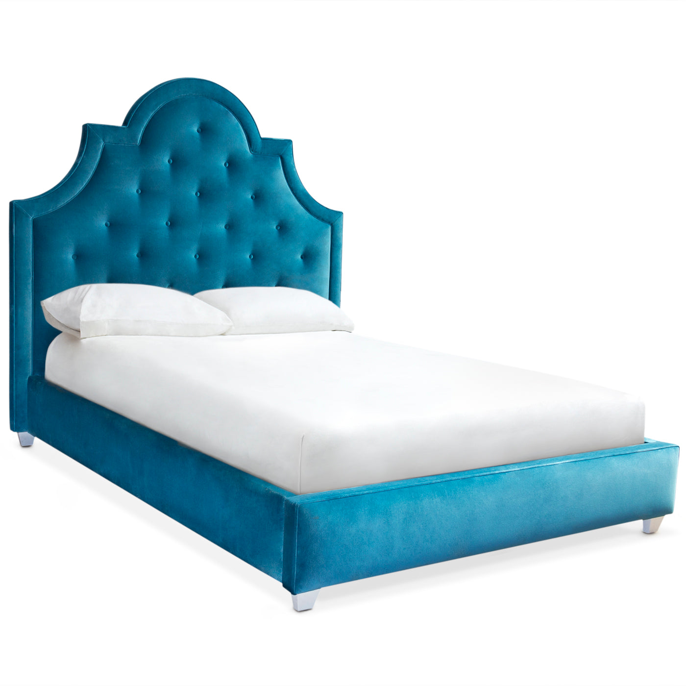 Woodhouse Queen Bed Frame - Solid Wood Platform Bed with Headboard - Perfect for Master Bedroom & Guest Room Decor