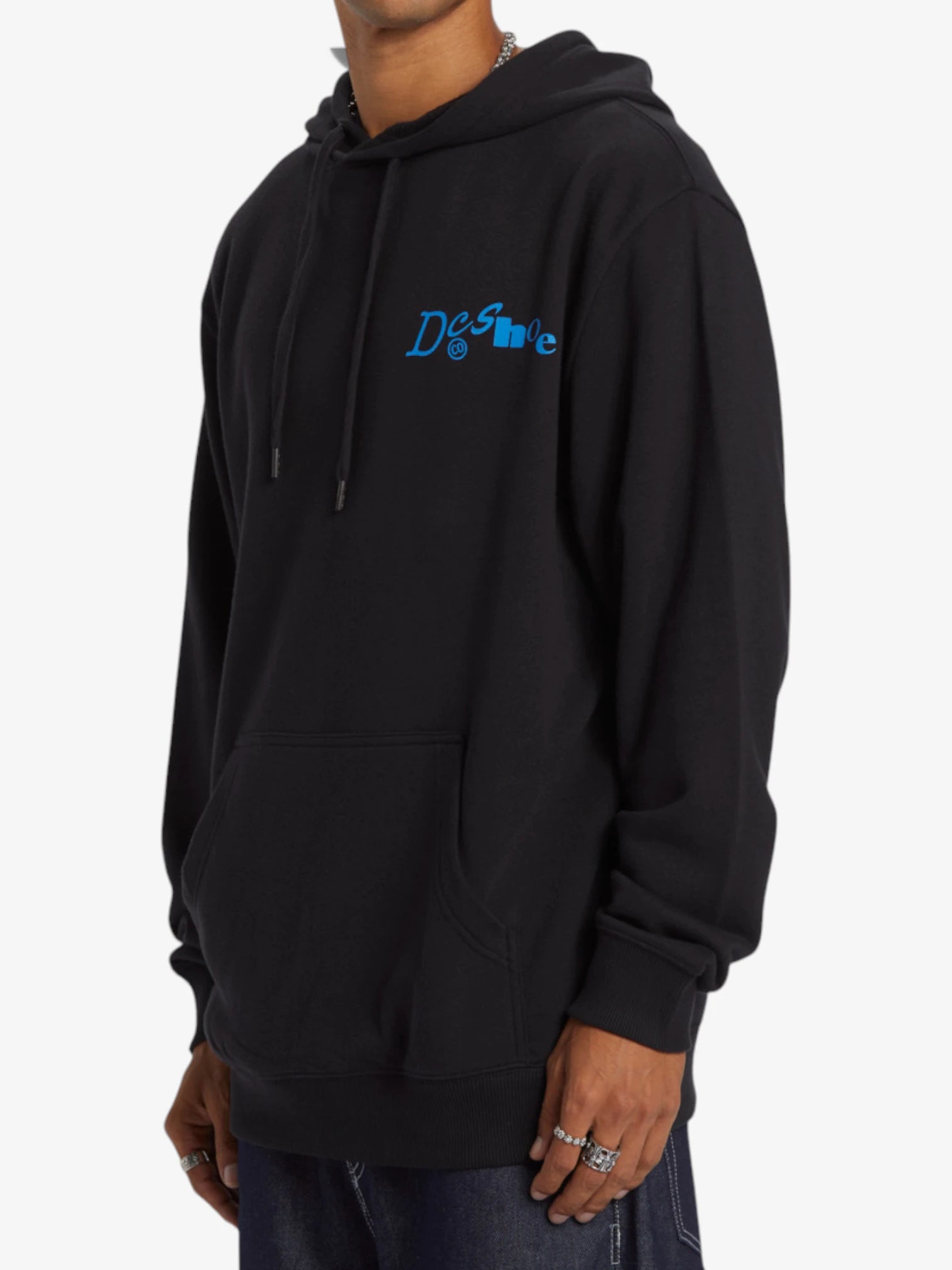 DC Density Transfer Black Hoodie - Men's & Women's Pullover Sweatshirt for Streetwear, Casual Wear & Winter Fashion