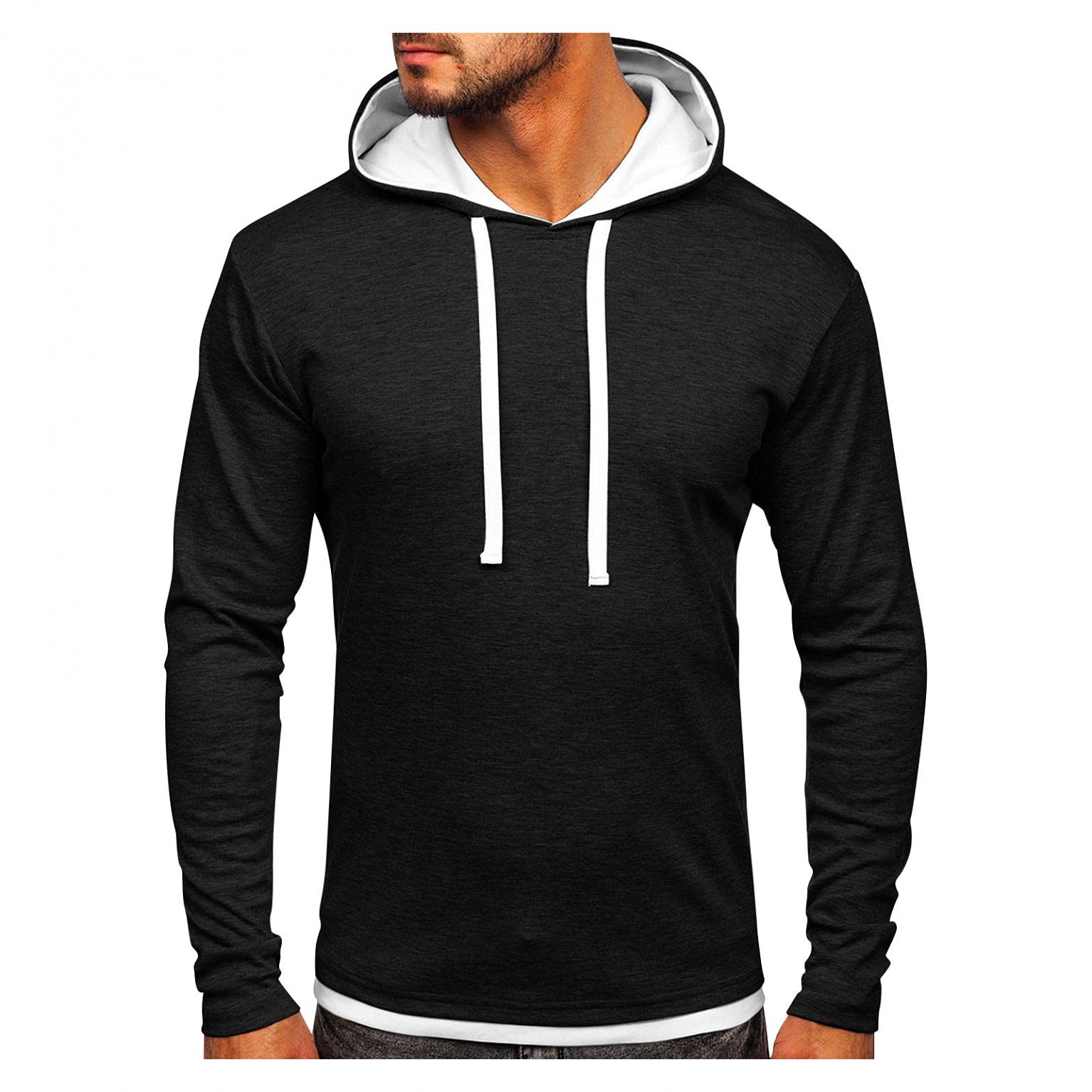 Men's Fleece Hoodie - Warm Pullover Long Sleeve Sweatshirt for Gym, Sports & Casual Wear | Cozy Winter Outerwear & Athletic Lounge Wear