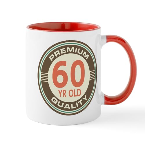 White/Red Inside - 60Th Birthday Vintage Mug