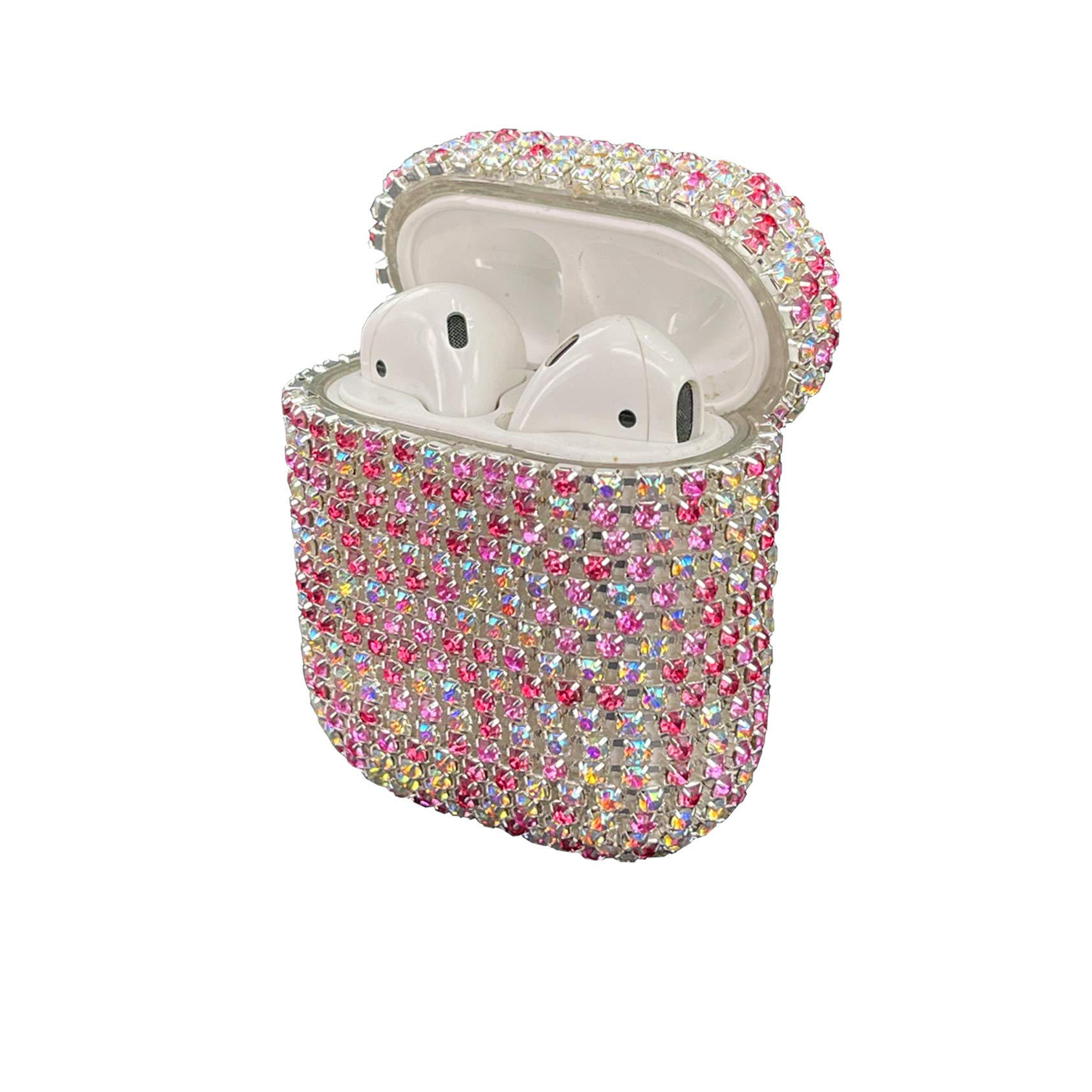 Sparkle Diamond Hard Case for Apple AirPods 1 & 2 - Protective Cover with Carrying Case | Glittery Phone Accessory for Women, Girls | Perfect for Travel, Gym & Daily Use