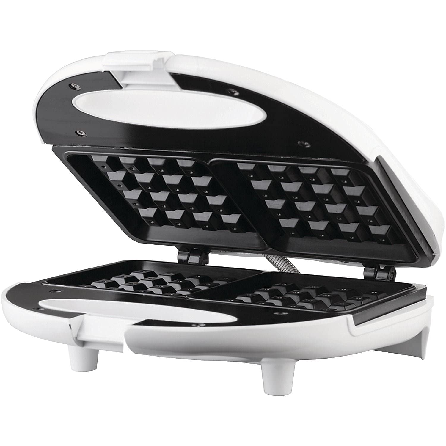 Brentwood Dual Waffle Maker - 2 Slice Non-Stick Electric Waffle Iron with Adjustable Temperature - Perfect for Breakfast, Brunch & Family Gatherings - White