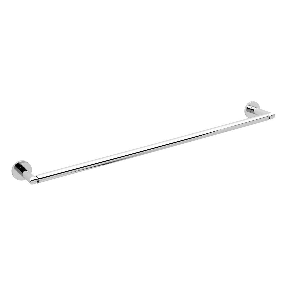 Motiv 0203/PC Sine 24-Inch Polished Chrome Towel Bar - Bathroom & Kitchen Wall Mounted Towel Rack for Modern Home Decor