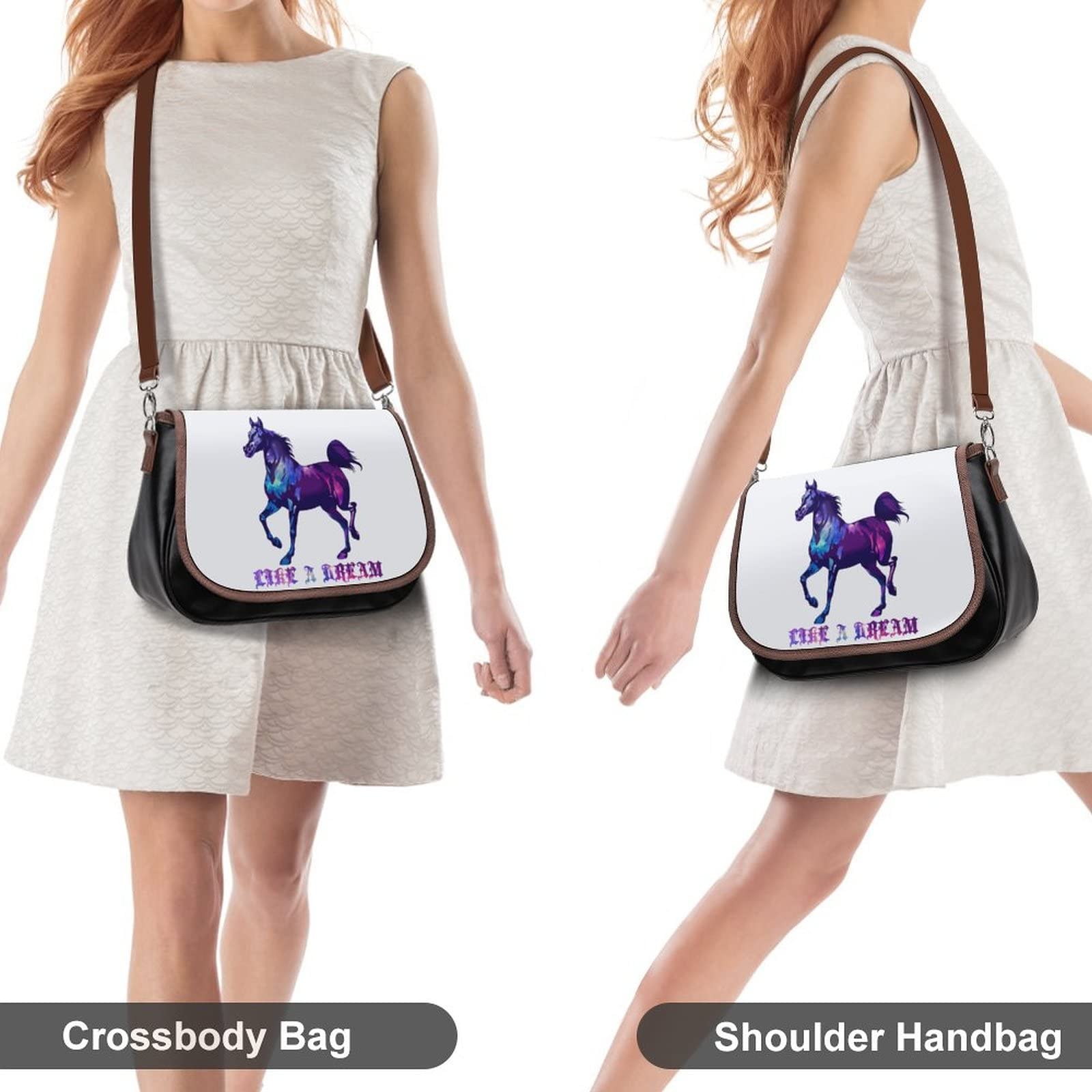 Trendy Printed Crossbody Bags for Women - Fashion Leather Shoulder Bag & Satchel Hobo Purse - Perfect for City Travel, Shopping & Daily Use