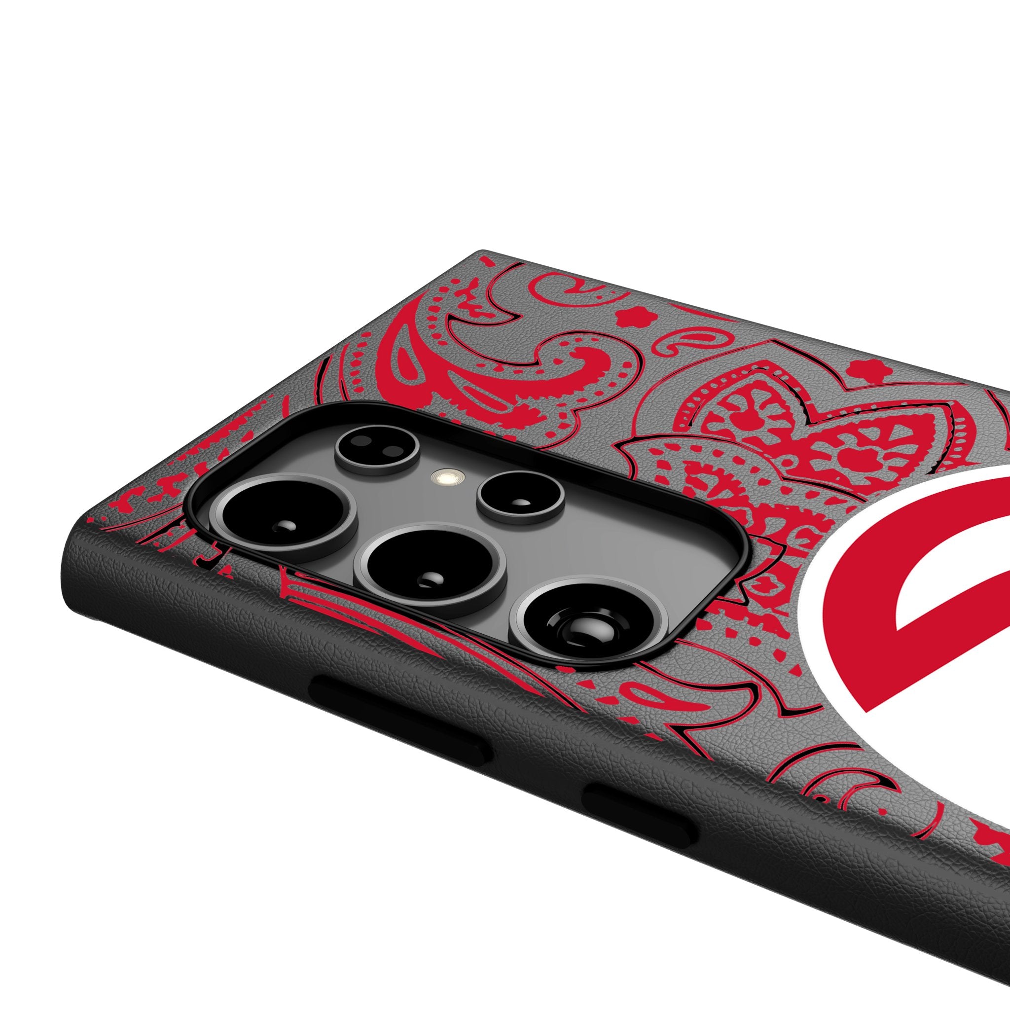 Atlanta Hawks Paisley Pattern MagSafe Compatible Phone Case for Samsung Galaxy S23/S22/S21 - Stylish Protective Cover for Basketball Fans & Everyday Use