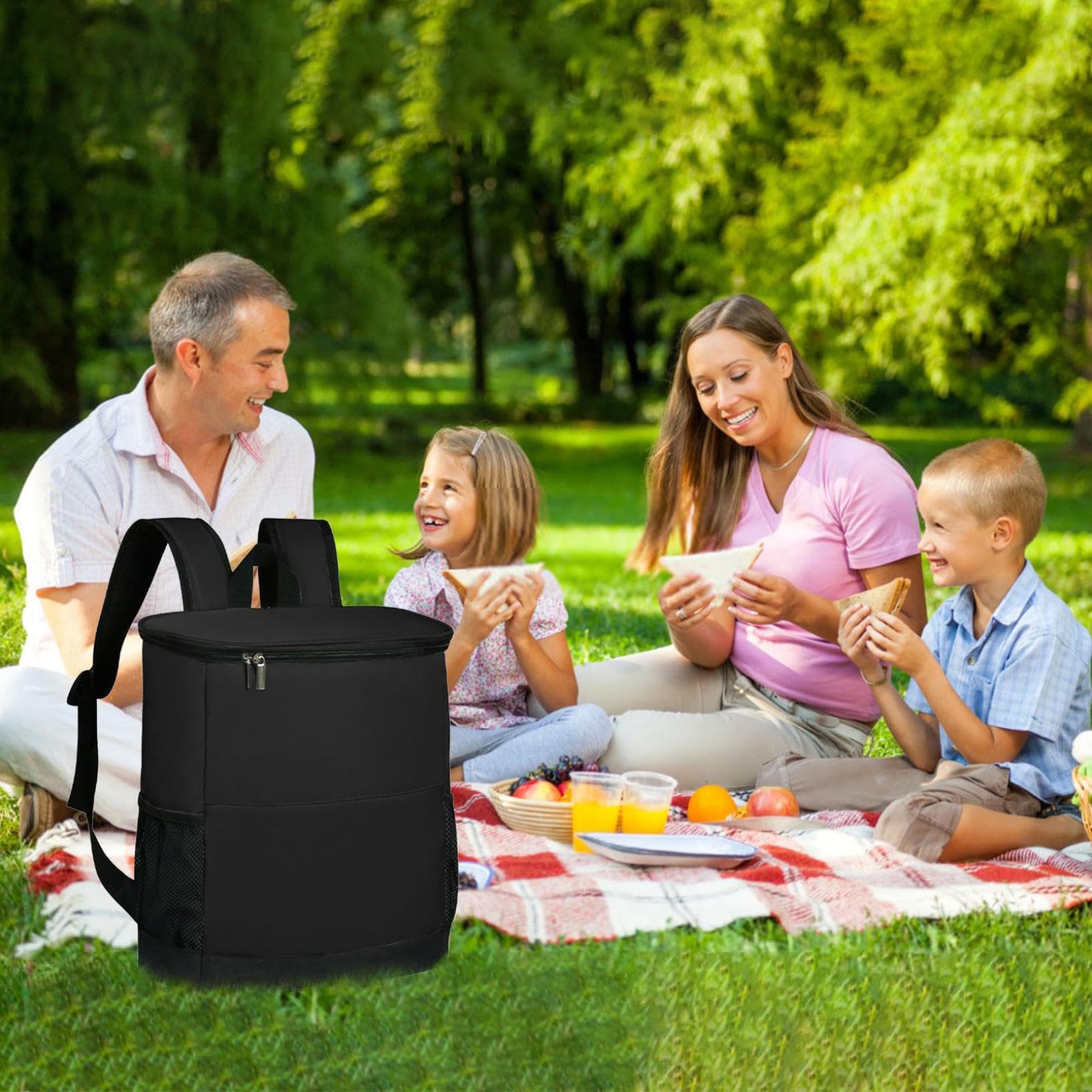 Insulated Cooler Backpack 30 Cans Leakproof for Camping Hiking Beach Picnic