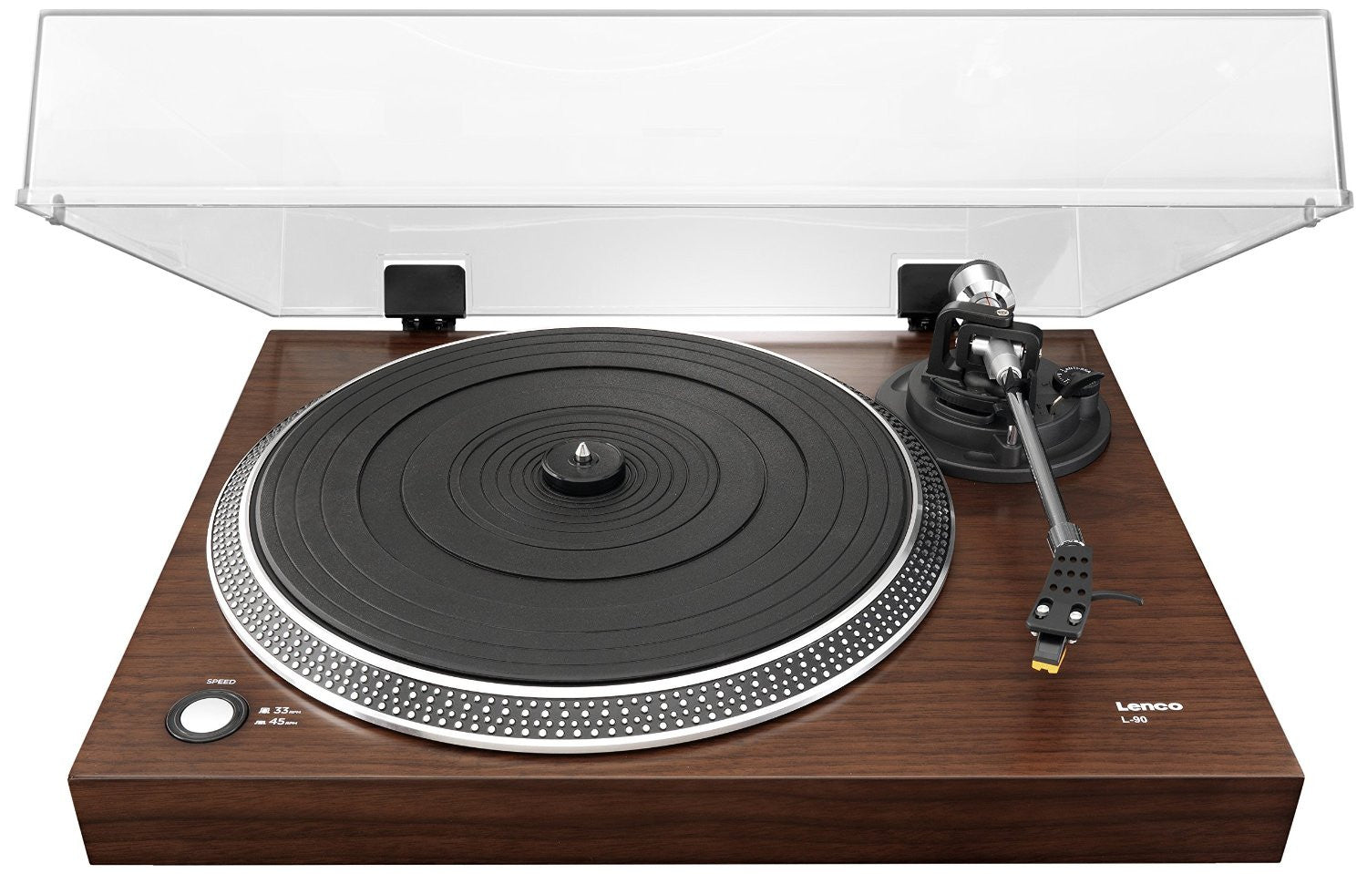 Lenco L-90 Professional Turntable with USB & Bluetooth - Vintage Vinyl Record Player for Home & Studio Use - Perfect for DJs, Audiophiles & Music Lovers