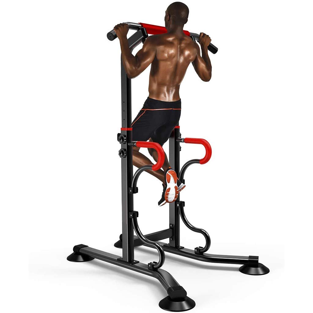 Tengma Adjustable Height Pull Up & Dip Stand Power Tower - Multi-Function Home Gym Equipment for Strength Training & Workout | Perfect for Home Fitness, Garage Gym & Cross Training