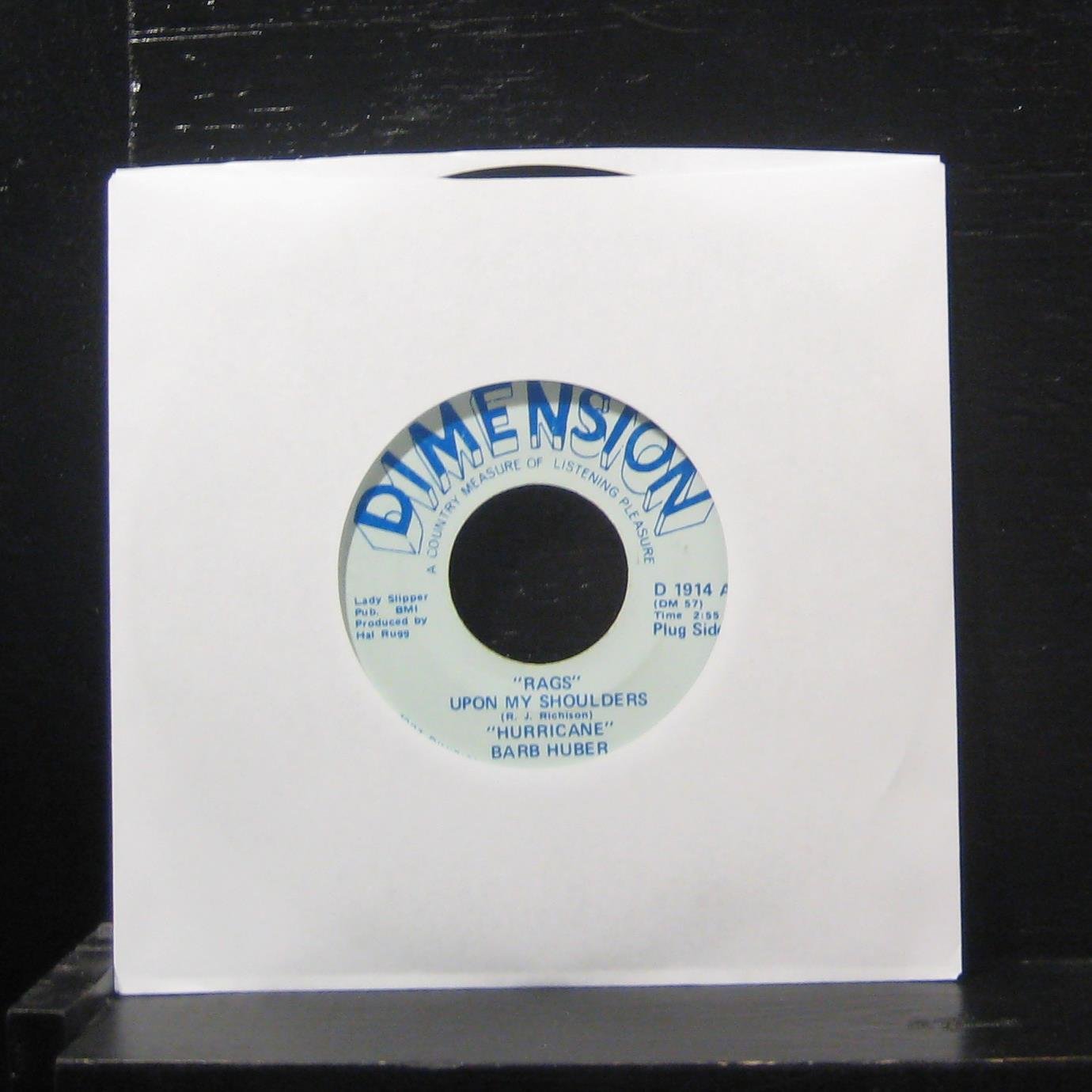 Hurricane Barb Huber - Rags Upon My Shoulder - 7 Inch Vinyl 45 RPM Record - Limited Edition Punk Rock Collectible for Music Lovers & Vinyl Enthusiasts