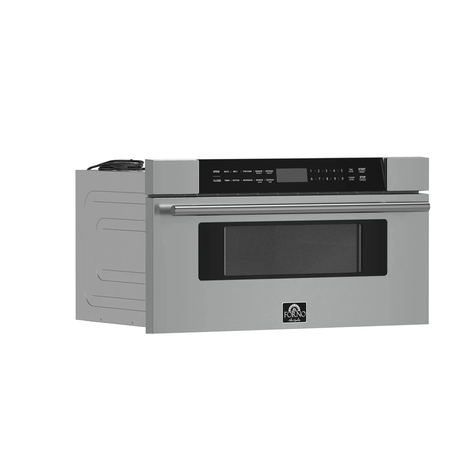 Forno 30 Inch Stainless Steel Built-In Microwave Drawer - FMWDR3000 | Space-Saving Under Counter Installation for Modern Kitchens & RVs