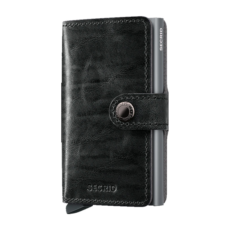 Mini Wallet for Women & Men - Slim RFID Blocking Leather Dutch Martin Grey - Perfect for Travel, Business & Everyday Use