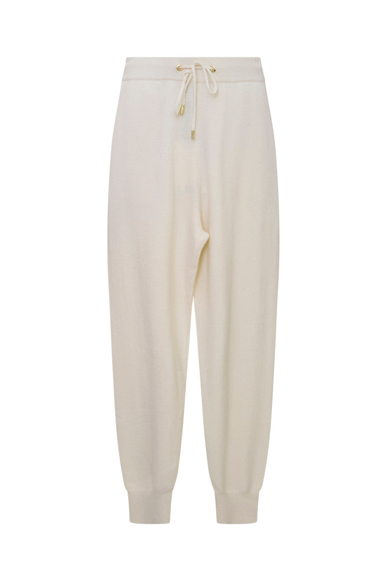 LoveShackFancy x MAX&MOI Women's Robin Wool Cashmere Jogger Pants - Soft Lounge Pants for Women, Cozy Winter Joggers for Home, Travel & Casual Outings