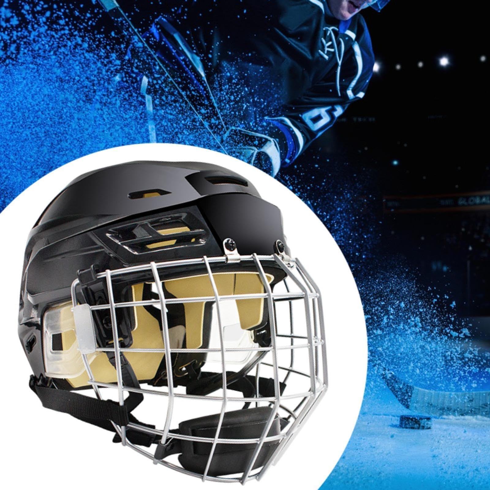 Best Ice Hockey Helmet with Cage - Breathable & Sturdy Hockey Headgear for Practice & Games - Perfect for Youth & Adult Players on Ice Rinks