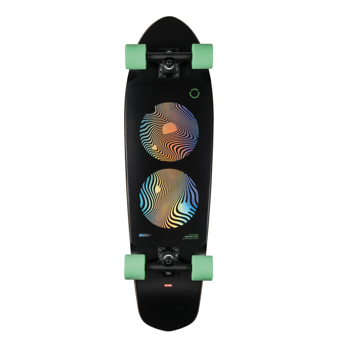 Globe Big Blazer Skate Shoes - Black/Green Size 32 | High-Performance Skateboarding & Streetwear Sneakers for Men & Women