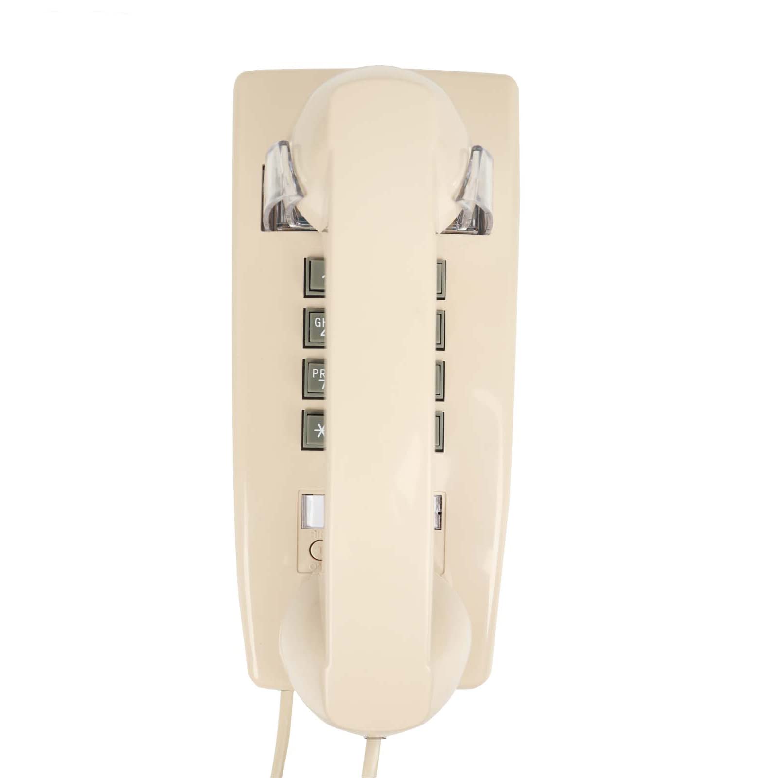 Classic Retro Wall Phone with Corded Design & Mechanical Ringer - Easy Installation for Kitchen, Living Room & Bedroom - Vintage Home Decor & Emergency Landline (Beige) - Perfect for Farmhouse, Office & Power Outages