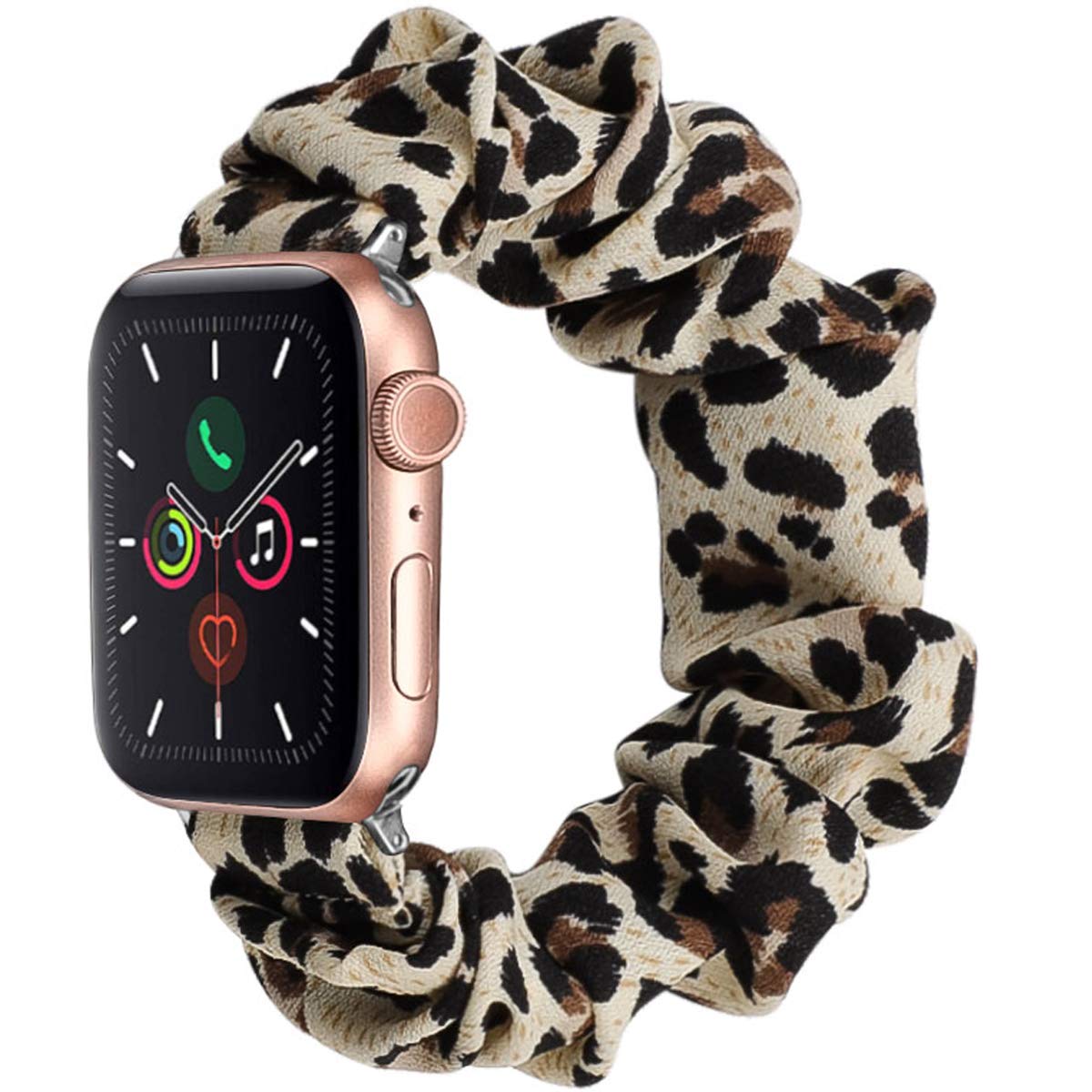 Premium Elastic Scrunchy Apple Watch Bands for Women & Men - Compatible with 38mm/40mm/42mm/44mm iWatch Series 6/5/4/3/2/1/SE - Soft Stretchy Replacement Wristband for Workout, Yoga & Everyday Wear