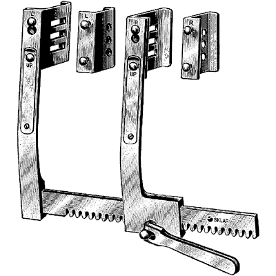 Burford Finochietto Rib Spreader with 2 Blade Sets - Surgical Retractor for Thoracic & Cardiovascular Procedures - Ideal for Operating Rooms & Medical Facilities