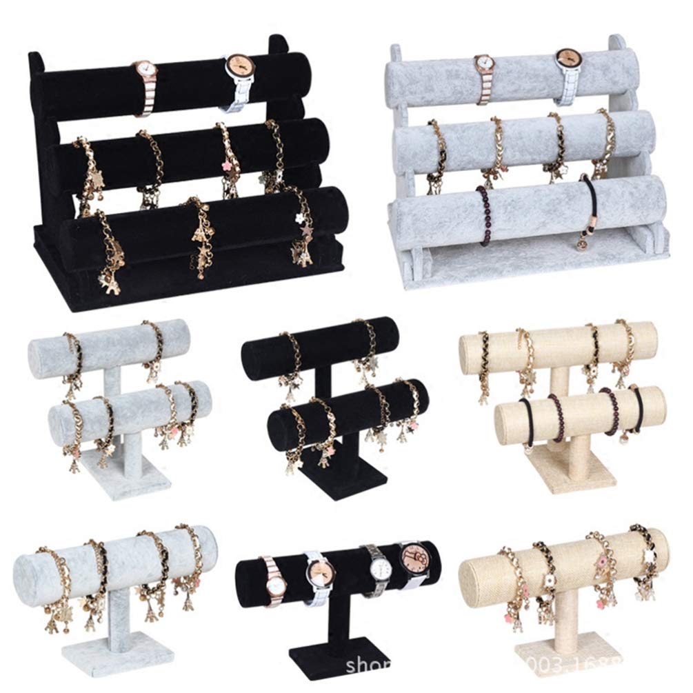 Cabilock Jewelry Organizer - Detachable Bracelet & Earring Holder Stand for Rings, Watches, Hair Ties & Bangles | Wall Mount or Tabletop Display for Bedroom, Bathroom & Dressing Room