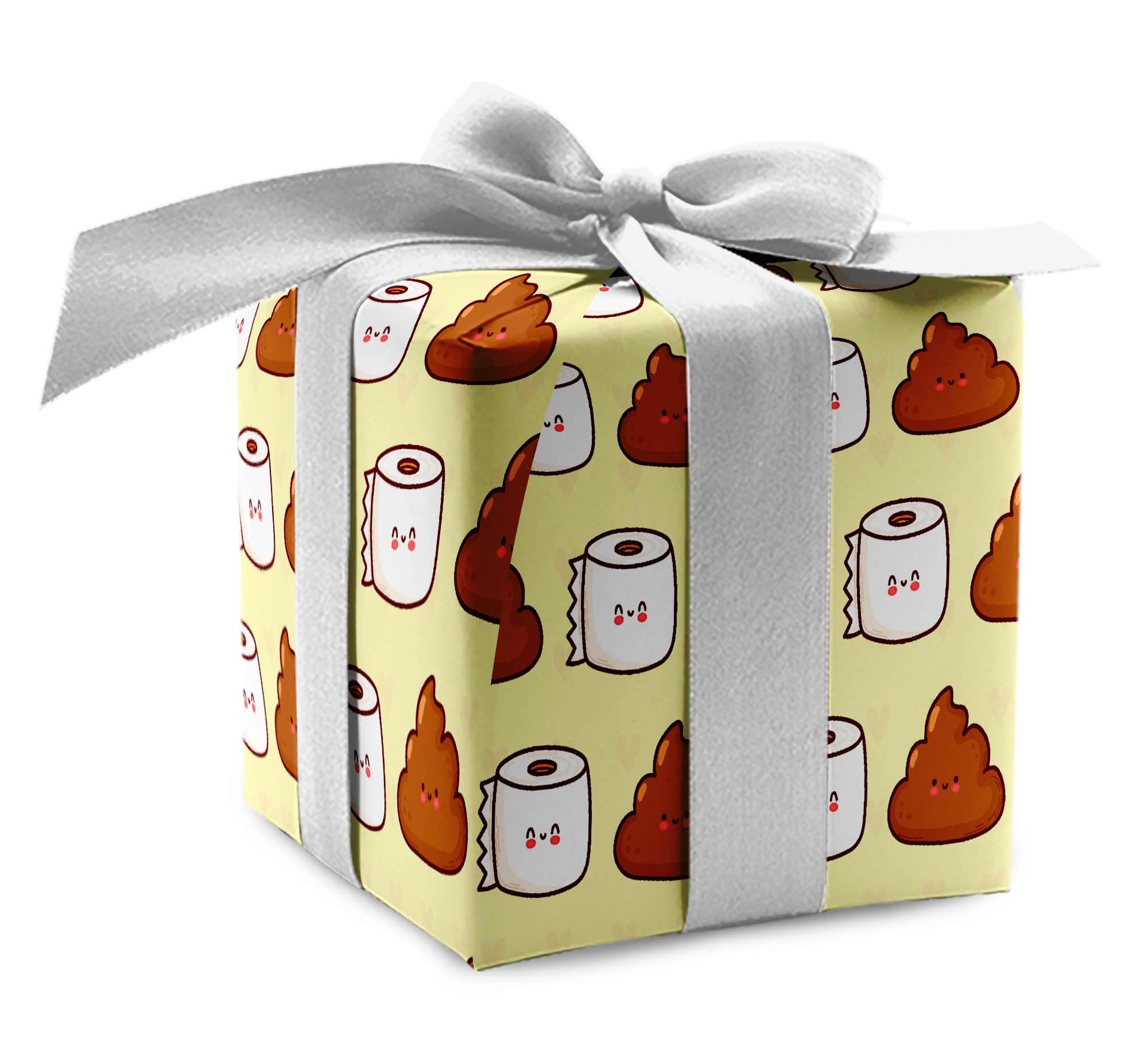 Funny Poop Emoji Christmas Wrapping Paper - Cute Holiday Gift Wrap for Kids, Xmas Party Decorations - 20x30 Inch Sheet - Perfect for Gag Gifts, Stocking Stuffers & Festive Holiday Parties