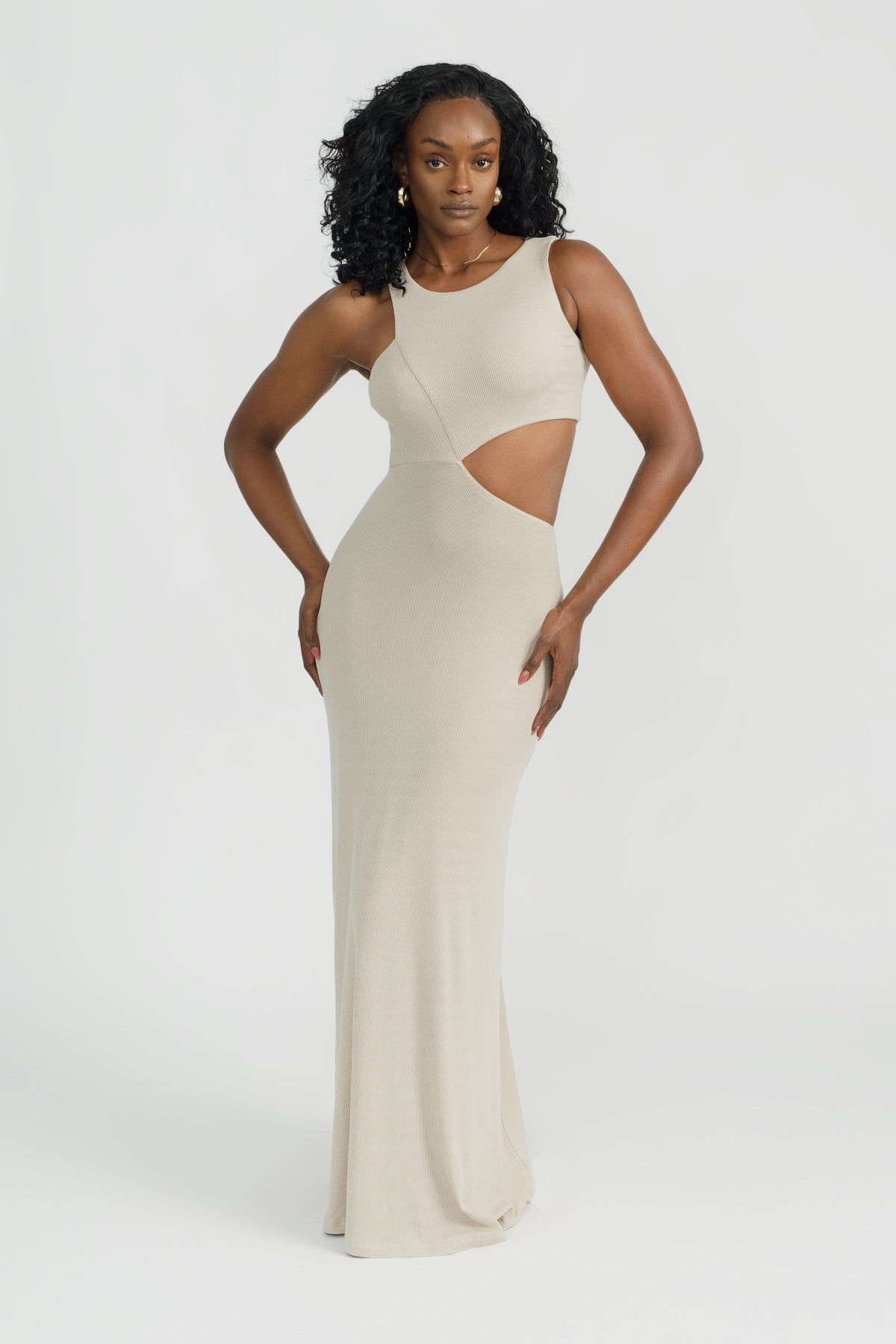 Lottie Maxi Dress in Coconut - Flowy Summer Beach Dress for Women, Perfect for Vacations, Parties & Casual Outings