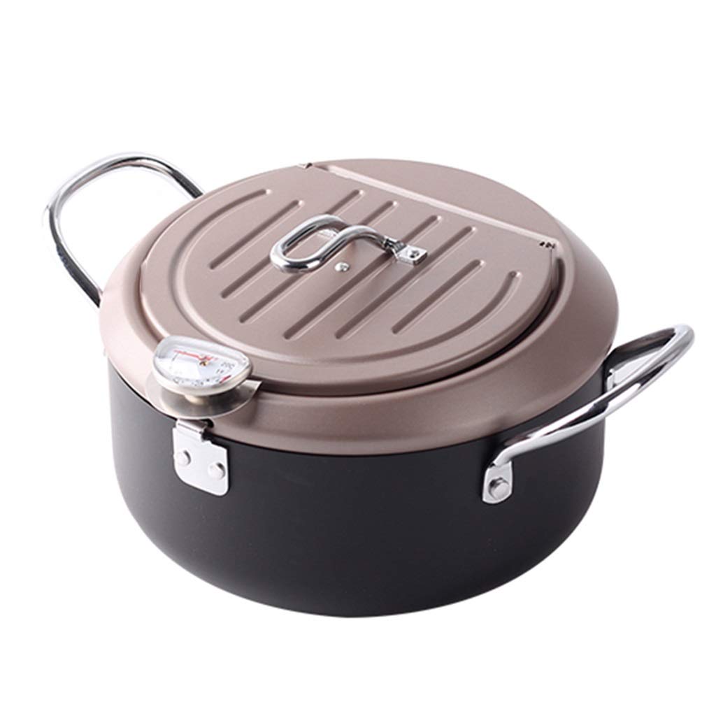 Stainless Steel Induction Fry Pan with Temperature Control - 18.5cm Oil Saving Non-Stick Flat Bottom Frying Pan for Home Cooking - Easy to Clean Black Electric Skillet for Frying, Sautéing & Stir-Frying