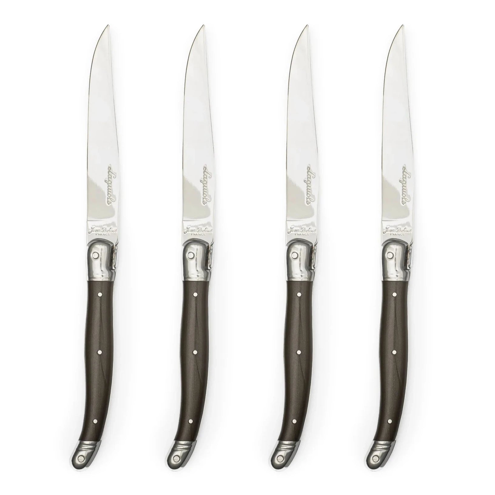 Premium LAGUIOLE Knife Set - 4-Piece High-Quality Stainless Steel Knives for Kitchen, BBQ, and Outdoor Camping