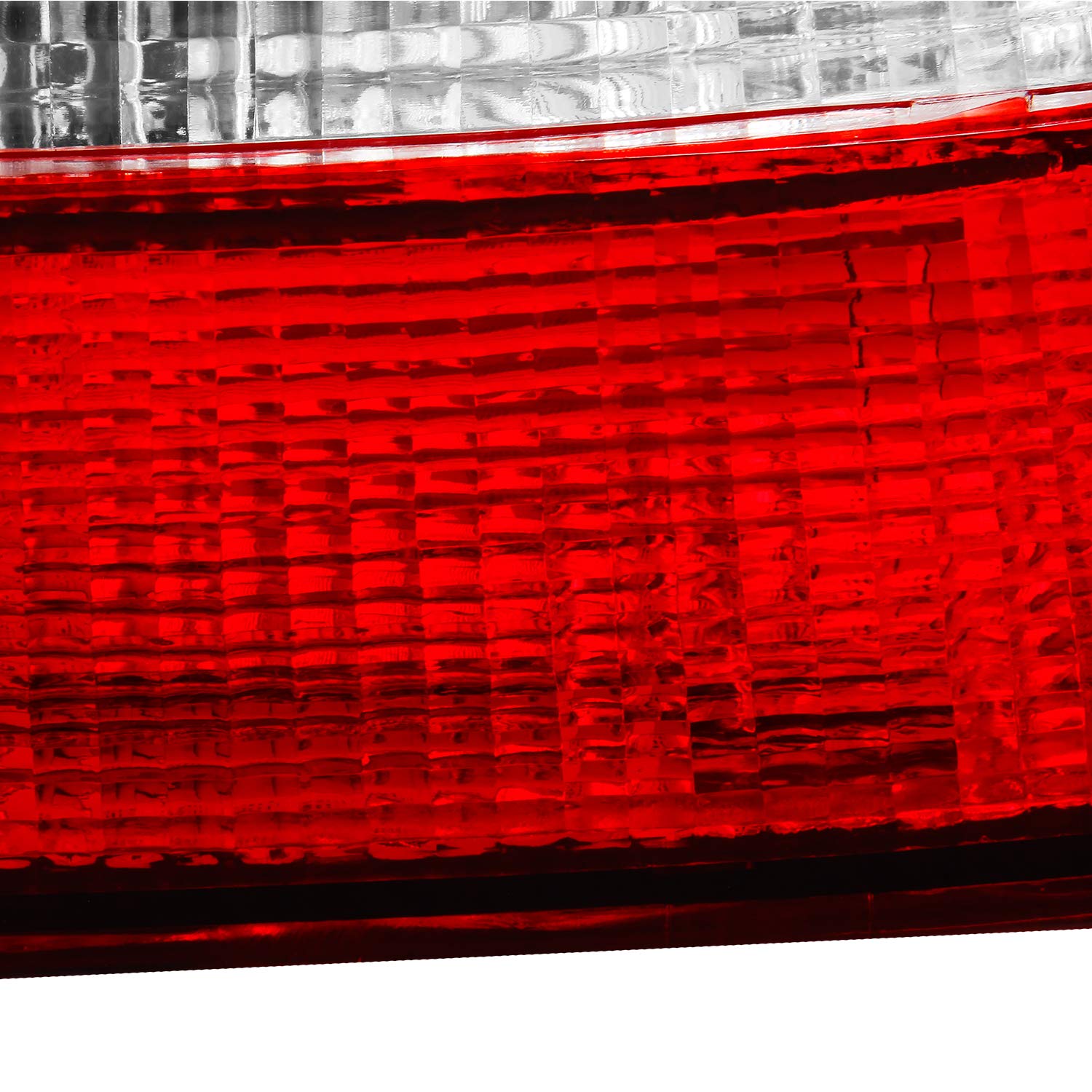 AKKON Red Clear Lens Tail Brake Lights Assembly Pair for 1990-1993 Acura Integra DA DB 2 Door Coupe - Left & Right Side - Enhances Safety & Style for Night Driving & Car Shows