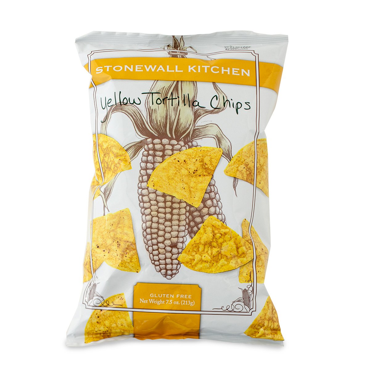 Stonewall Kitchen Yellow Tortilla Chips - Gluten Free, Non-GMO, 7.5oz Bag | Perfect for Nachos, Dips & Party Snacks