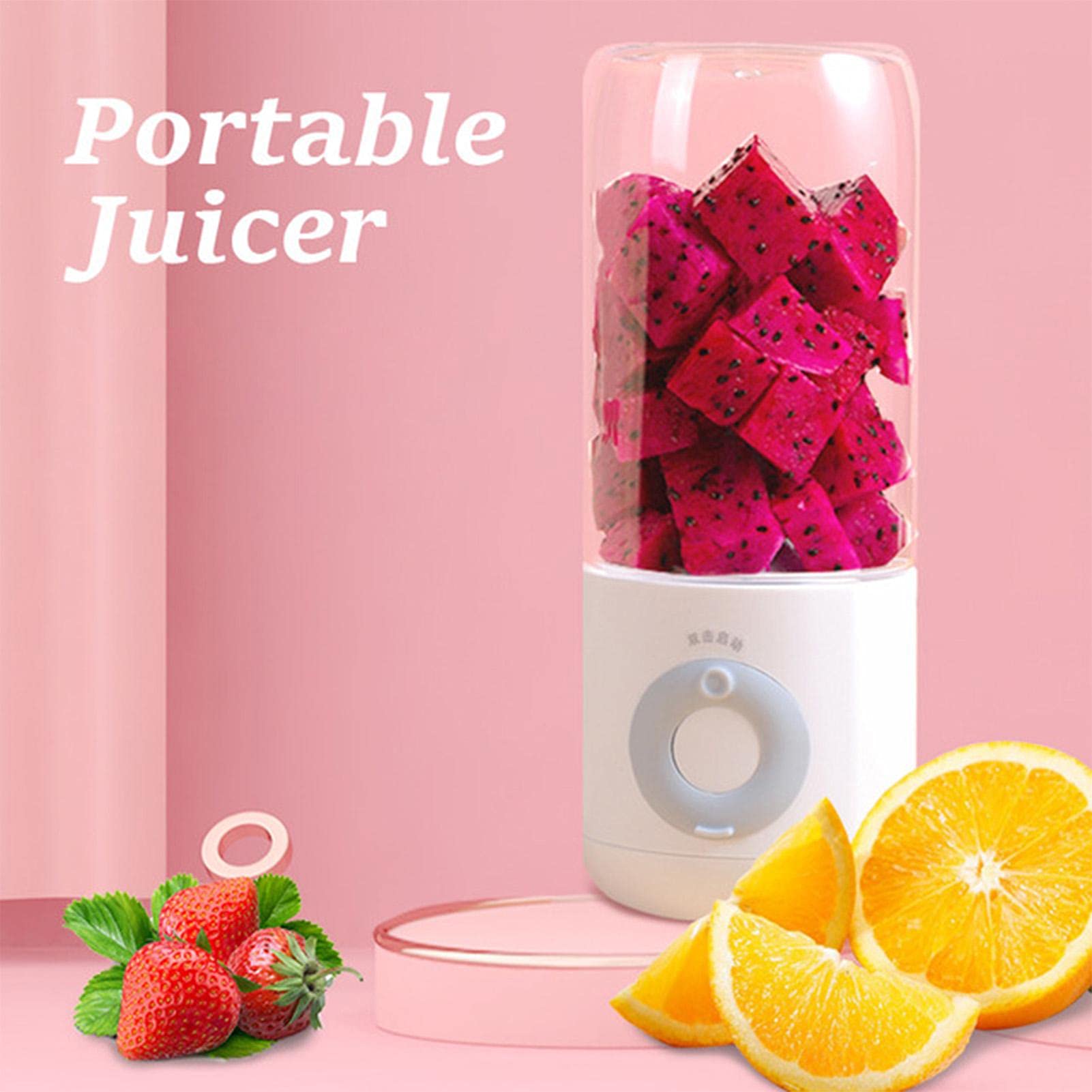 500ml Portable Personal Blender for Juicing, Shakes & Smoothies - 6 Blade Handheld Fruit Blender for Travel, Gym, Outdoor & Home Use - Compact Juice Maker for Fresh Drinks On The Go