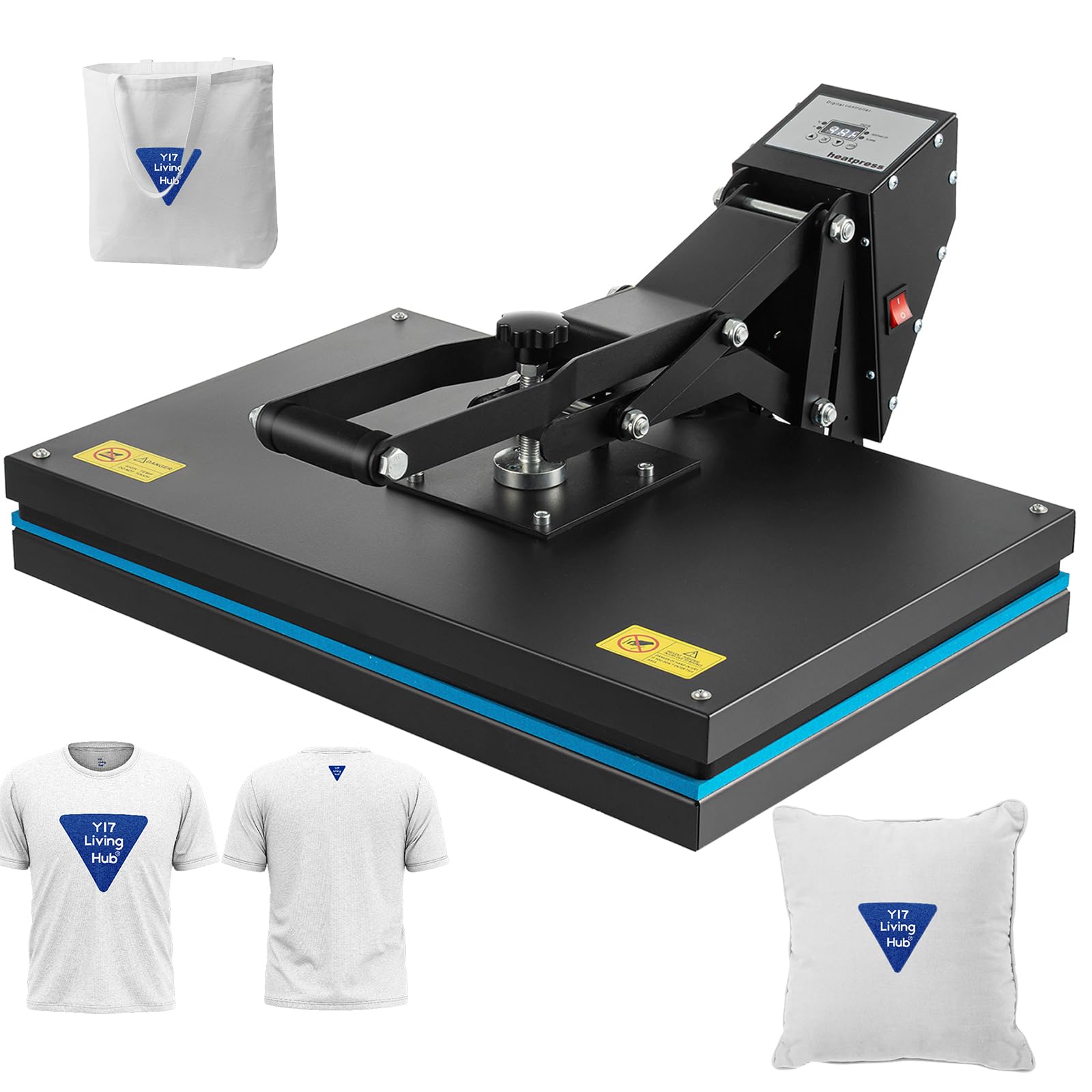 16x24 Inch Heat Press Machine 1800W - High Pressure Clamshell T-Shirt Heat Transfer Machine with Digital Control | Perfect for Custom T-Shirts, Hoodies, Mugs & DIY Crafts