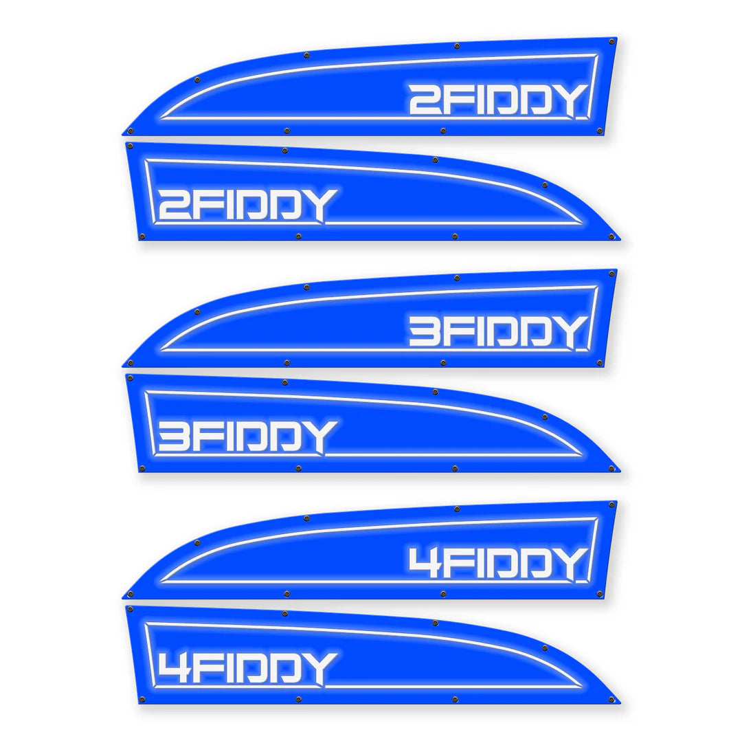 Custom LED Fender Badge Replacements for 2011-2016 Ford Super Duty Trucks - 2Fiddy/3Fiddy/4Fiddy Models - Fully Customizable Upgrade for Off-Road & Truck Enthusiasts