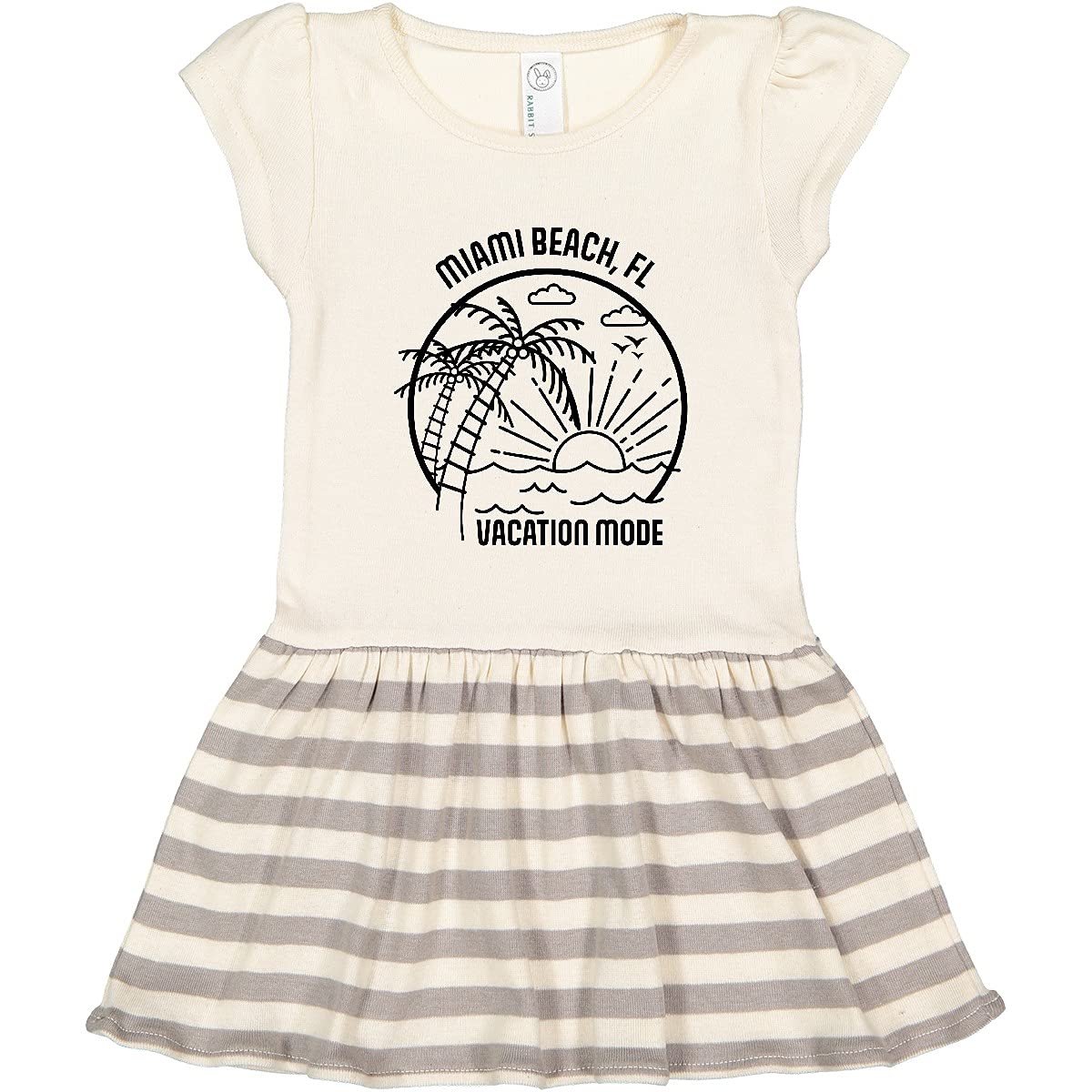 Inktastic Summer Vacation Mode Miami Beach Florida Toddler Dress - Cute Florida Beach Outfit for Girls, Comfortable & Stylish Toddler Clothing - Perfect for Beach Trips, Vacations & Summer Playdates