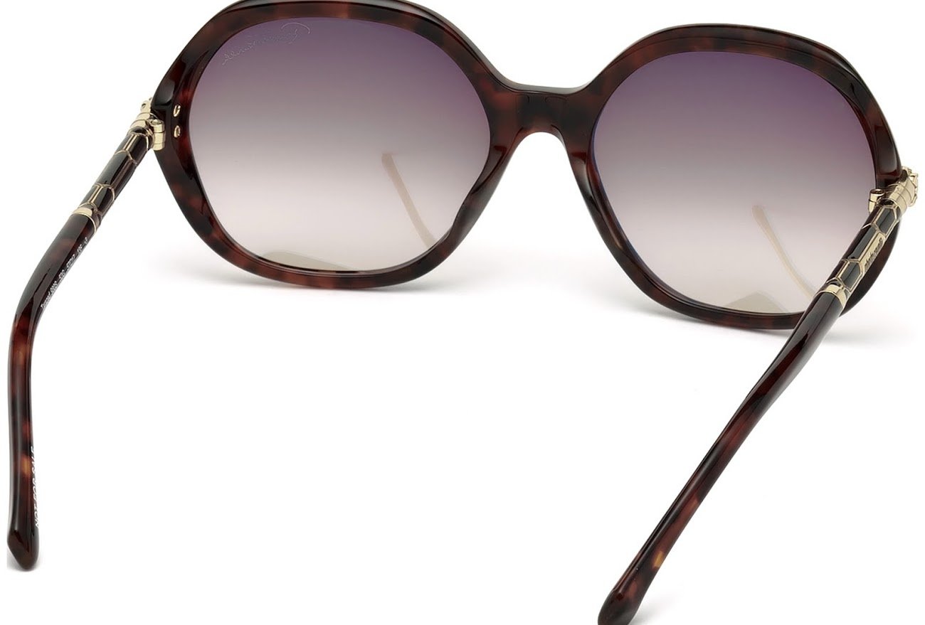 Roberto Cavalli RC 980 S TARAZED 52G Sunglasses - Dark Havana/Brown Mirror Lenses for Men & Women | UV Protection, Fashion Shades for Beach, Driving & Outdoor Activities