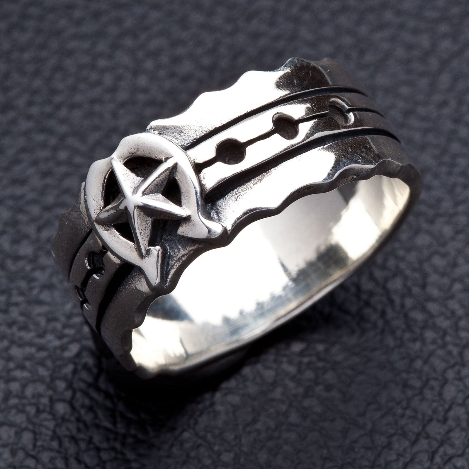 Sterling Silver Horseshoe Star Ring for Women - Elegant Stackable Band Jewelry for Good Luck & Everyday Wear - Perfect for Gifts, Parties & Boho Fashion