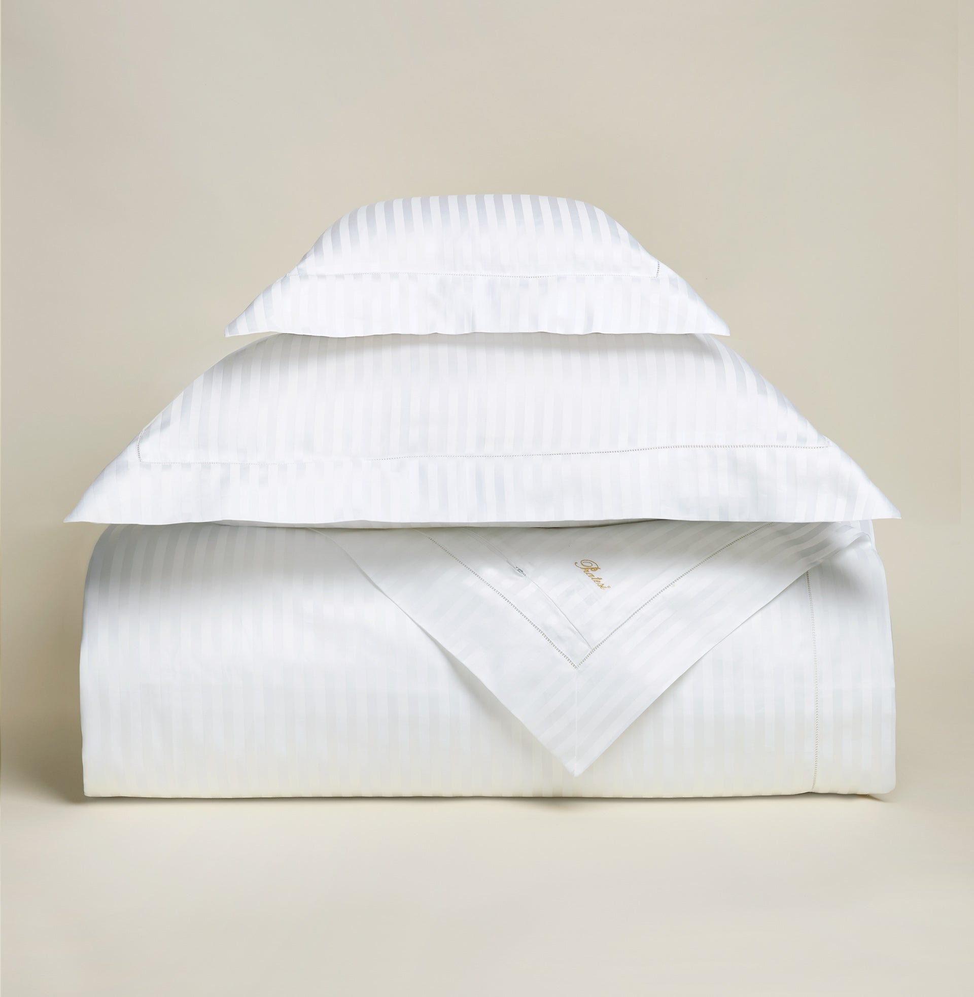 Luxury Raso Rigato Duvet Cover Set - Soft & Breathable Bedding for Queen/King Size - Perfect for Modern Bedrooms & Guest Rooms